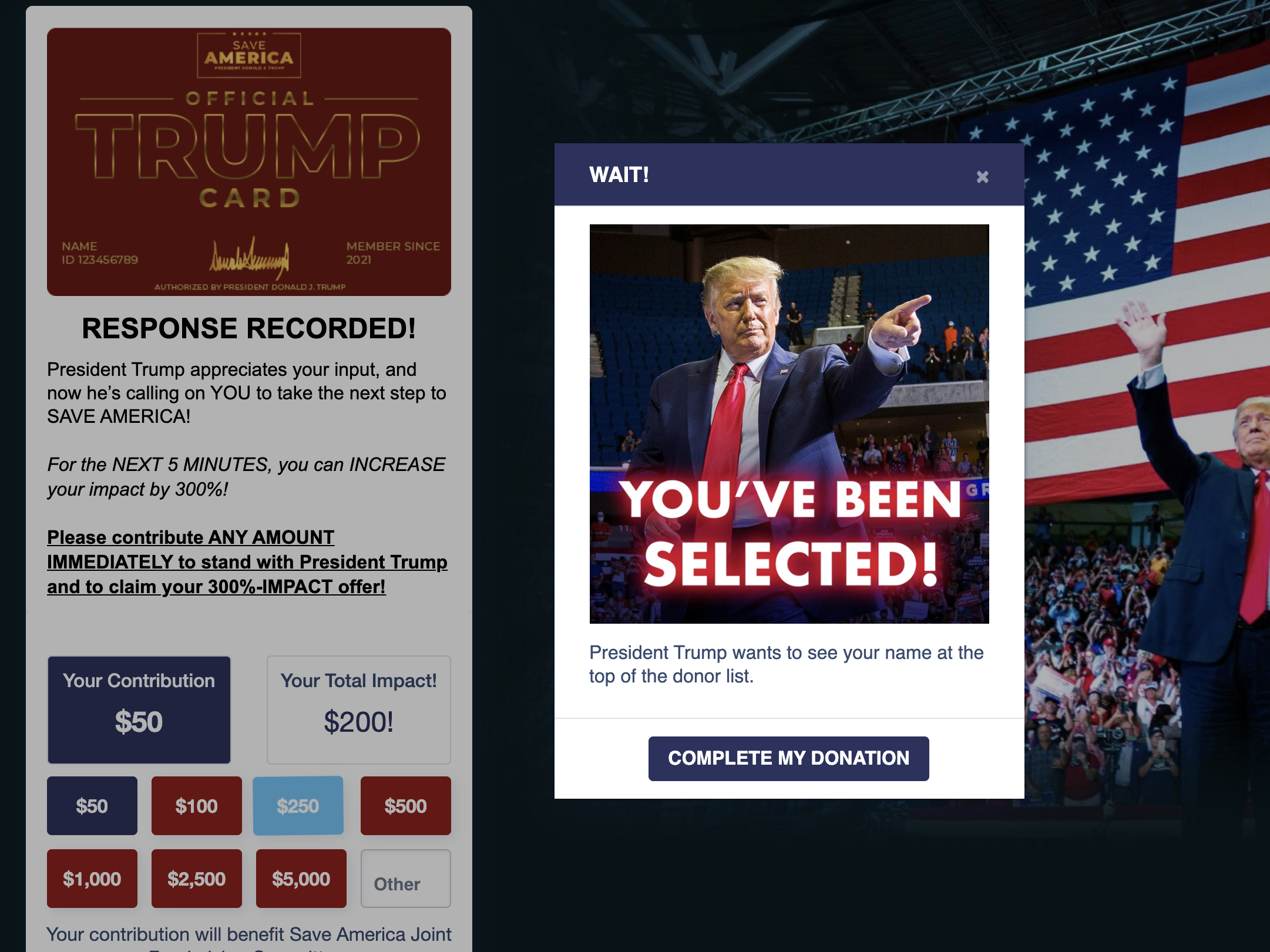 trump fundraising