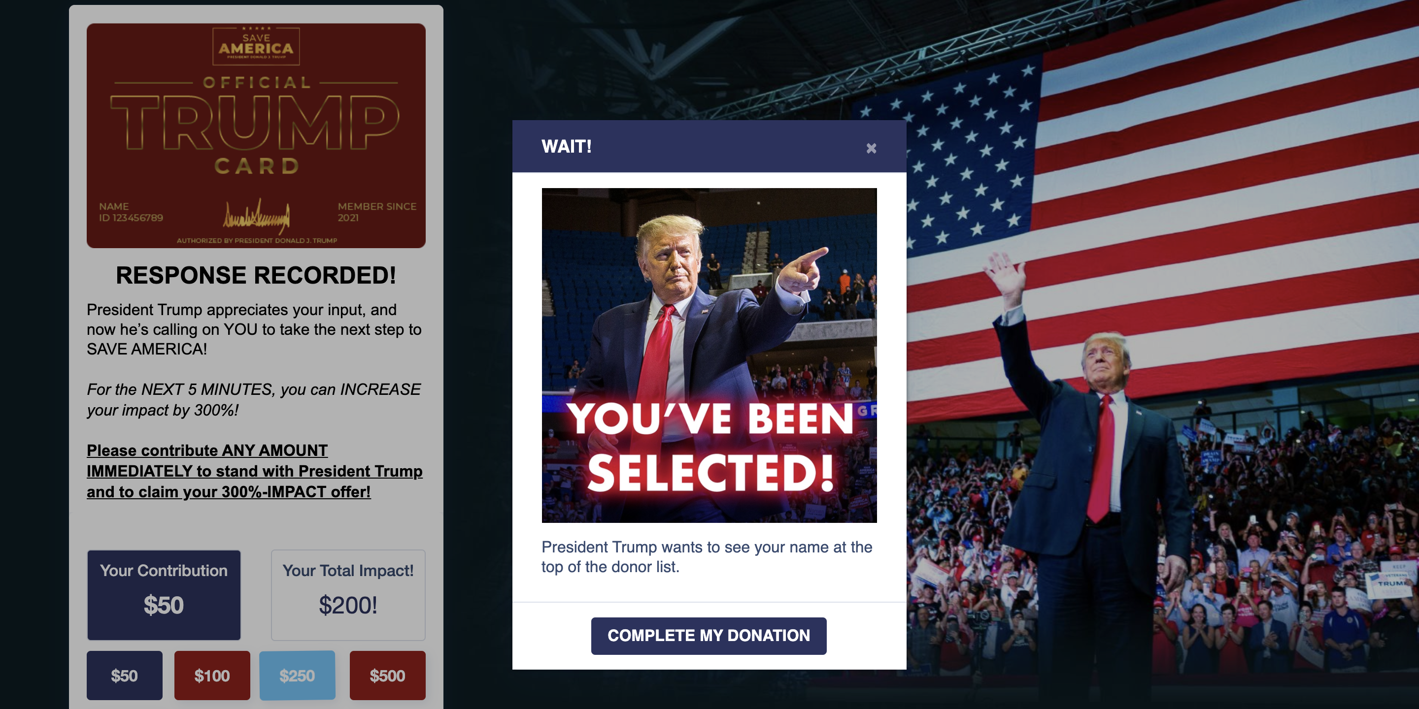 trump fundraising