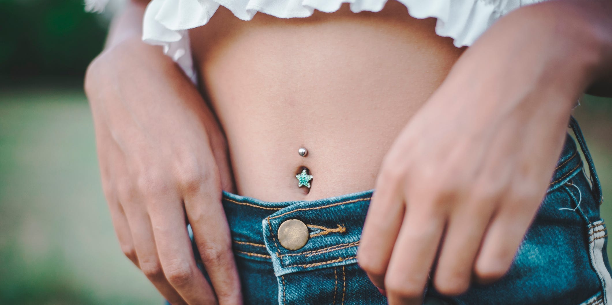 Can you clean a belly deals button piercing with hydrogen peroxide