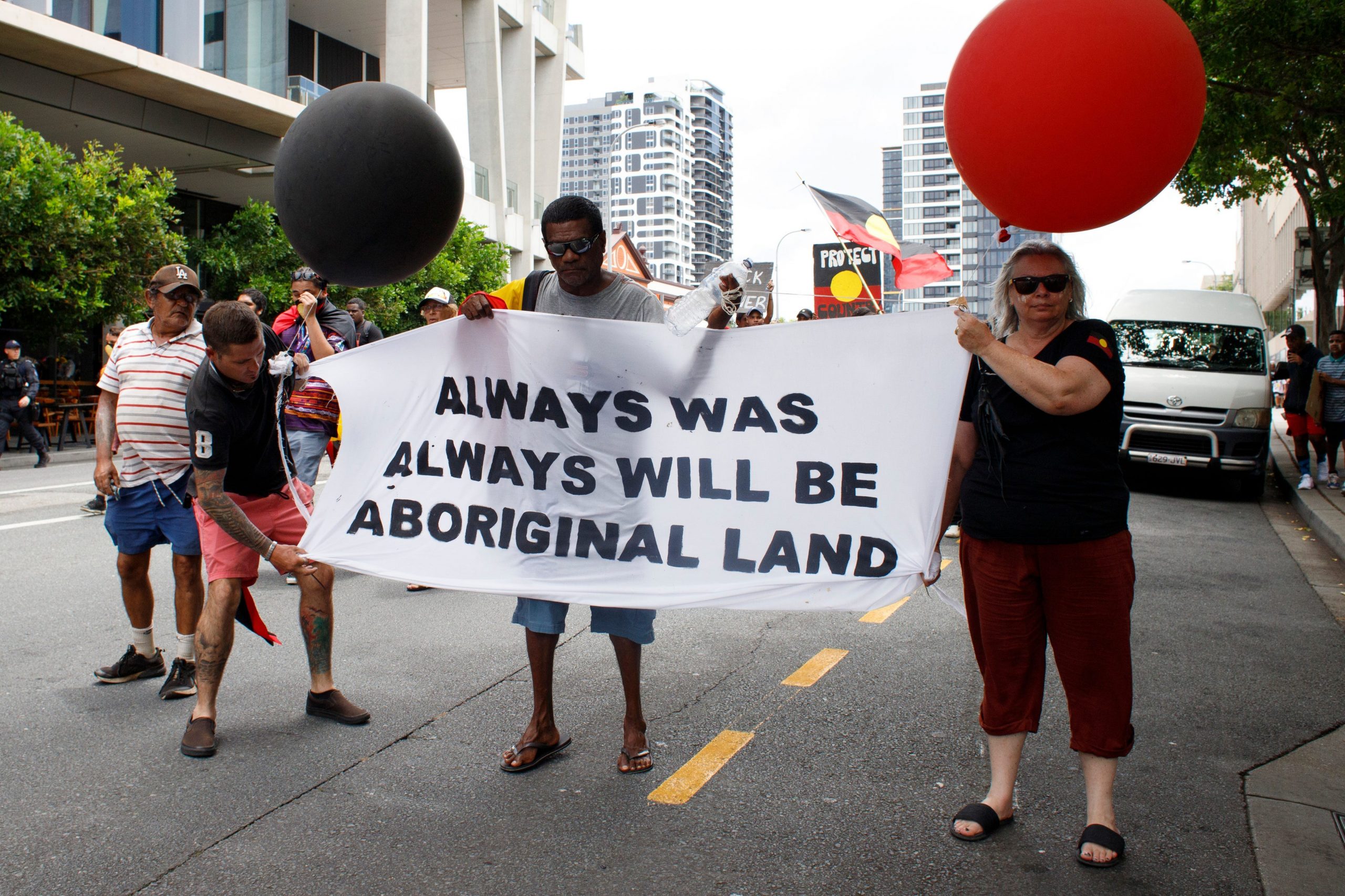 Protestors in Australia fight for Indigenous Aboriginal peoples' rights