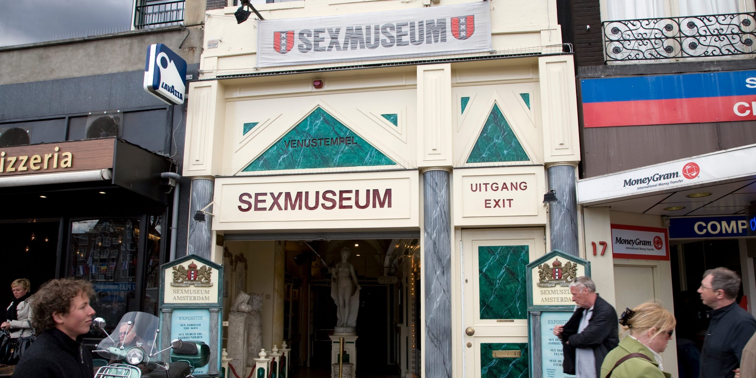 The exterior of Amsterdam's Sex Museum