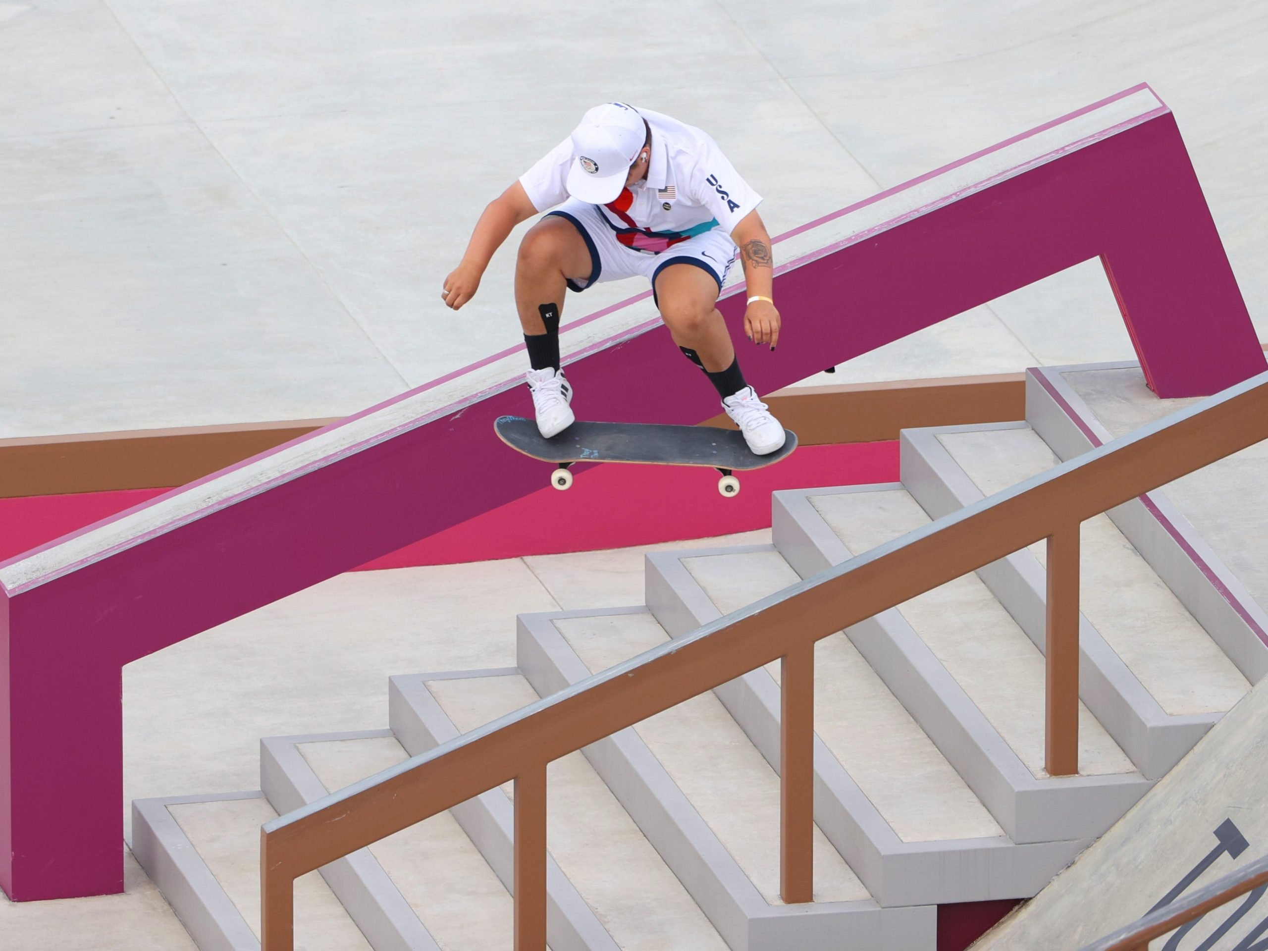 Alana Smith of Team United States competes during the Women's Street Prelims Heat 3 on day three of the Tokyo 2020 Olympic Games at Ariake Urban Sports Park on July 26, 2021 in Tokyo, Japan.