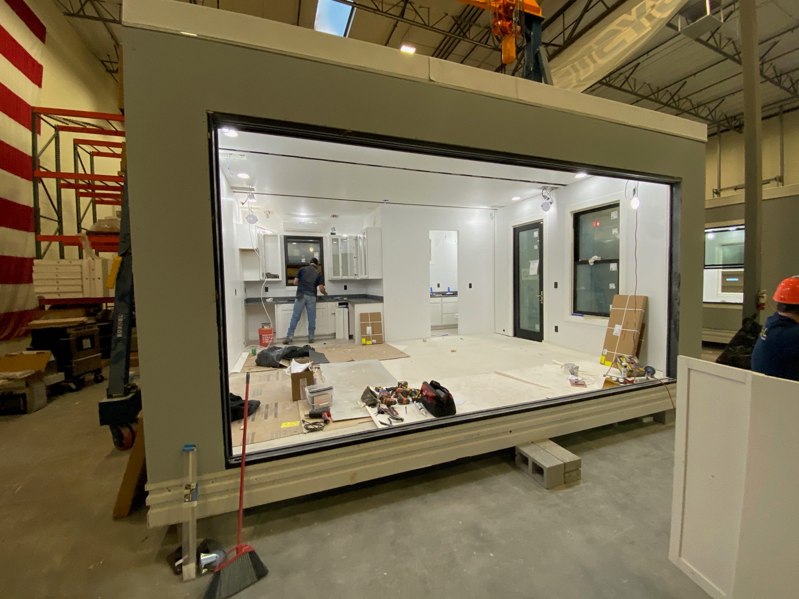 A look inside the Casita as its in a manufacturing space