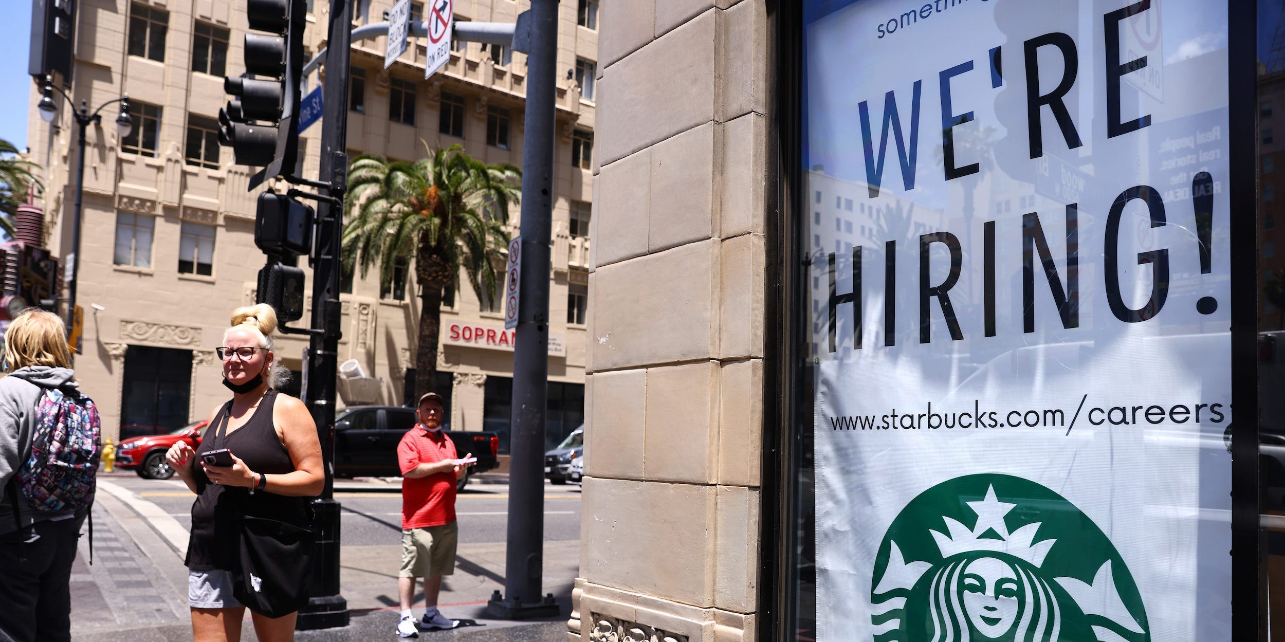 Starbucks Now Hiring sign