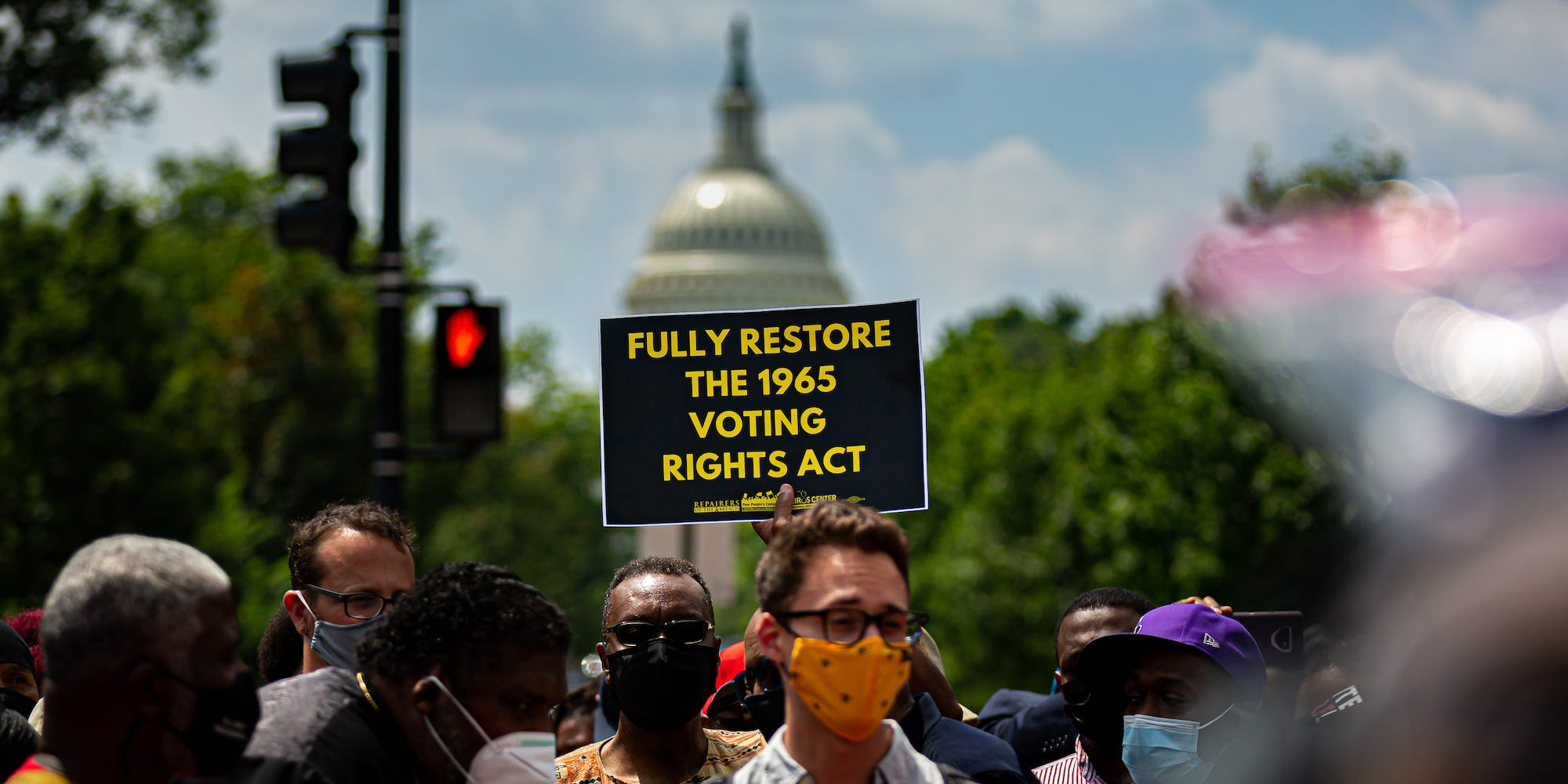 The Poor People's Campaign rallied and marched in Washington DC, where faith leaders, low-wage workers, and poor people from around the country protested for the US Senate to end the filibuster, protect voting rights, and raise the federal minimum wage to $15 an hour.