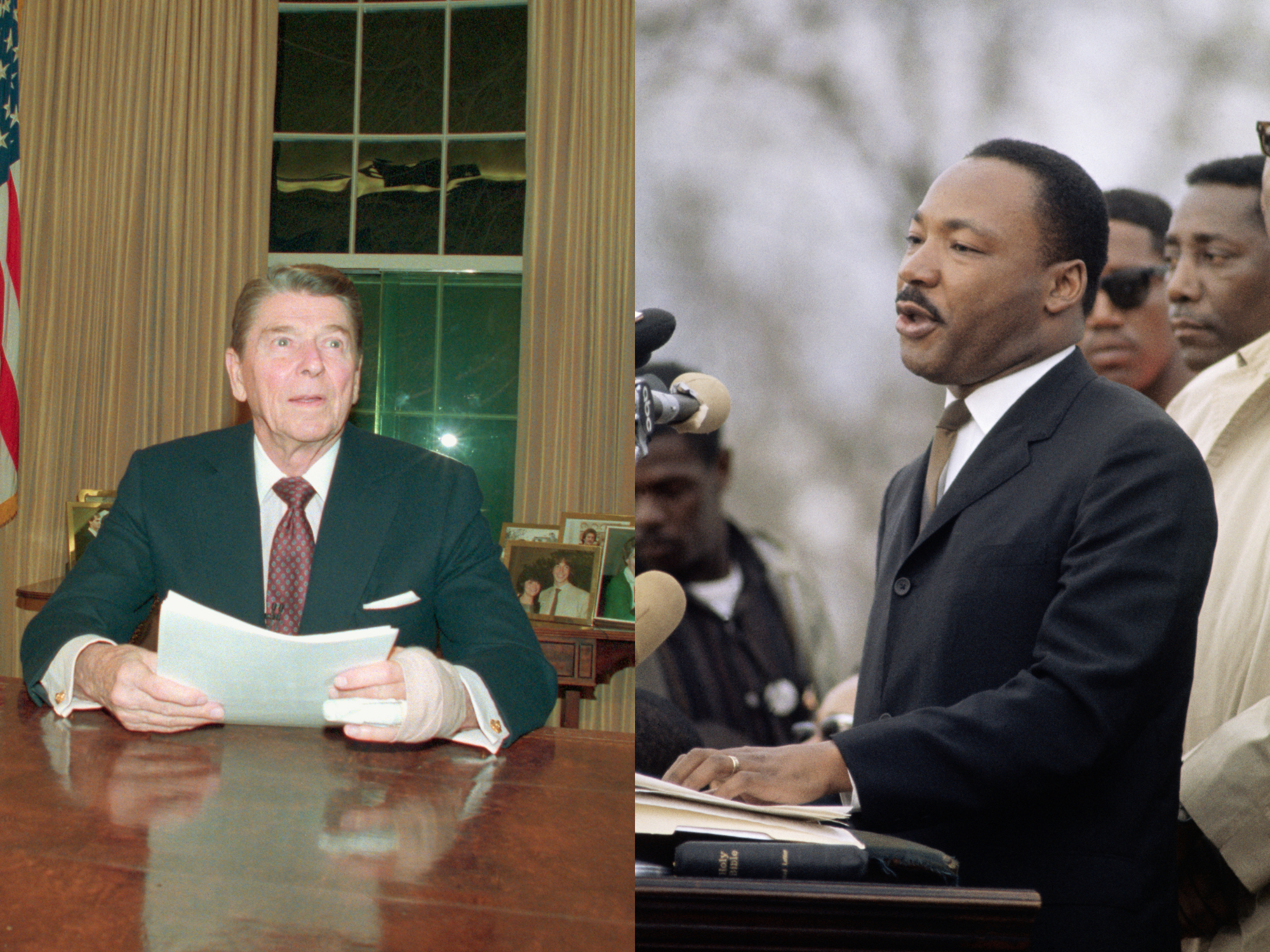 ronald regan and MLK Jr.