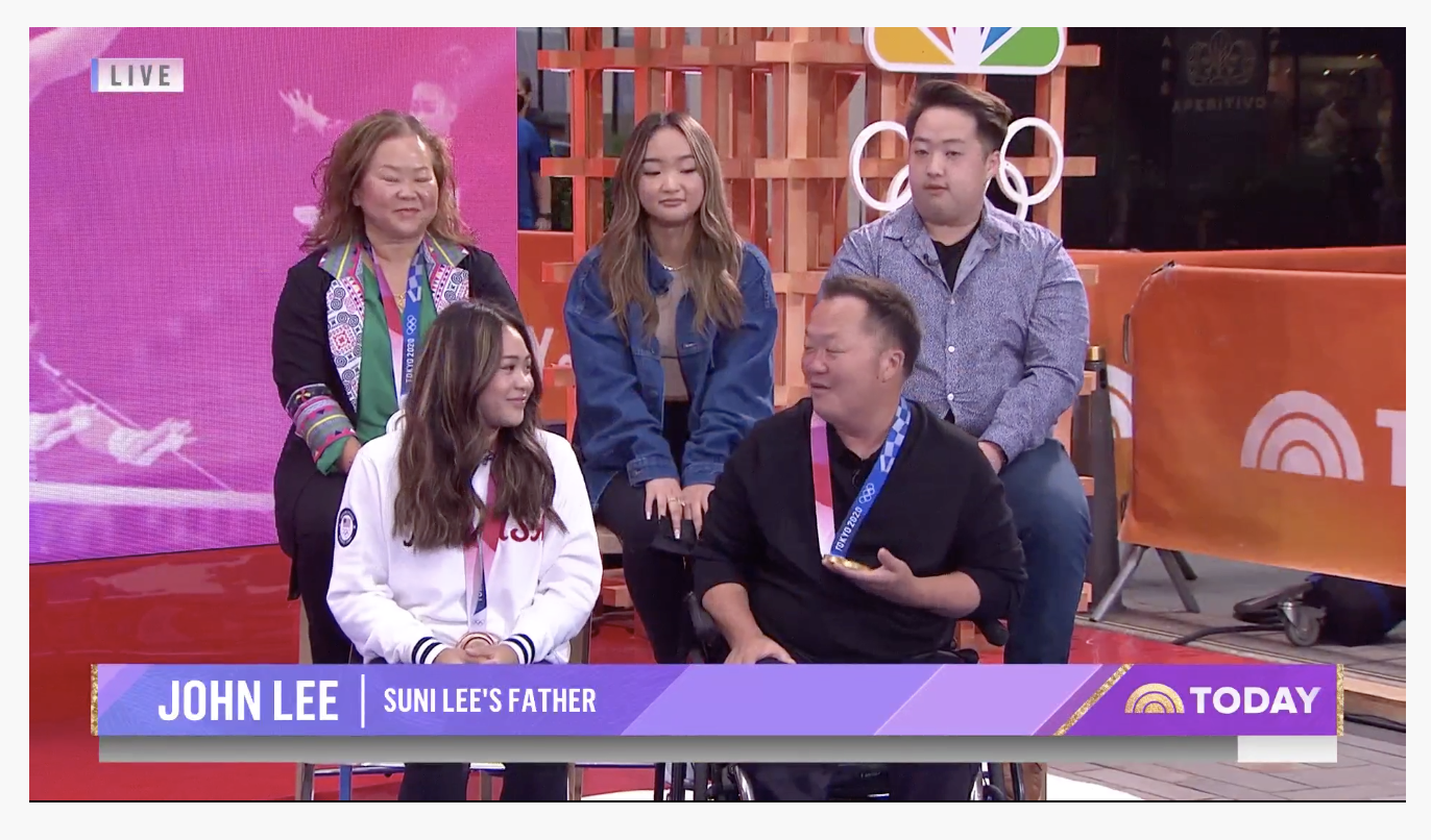 Suni Lee and family on the Today Show