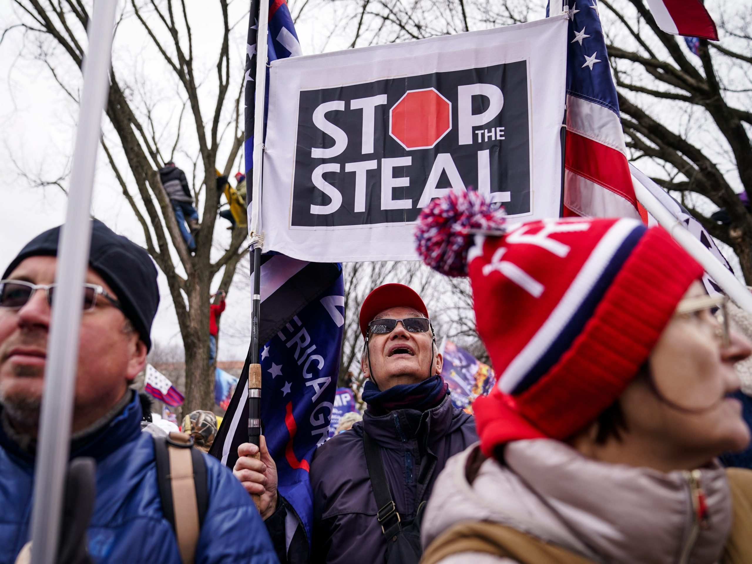 Trump supporters participate in a rally Wednesday, Jan. 6, 2021 in Washington. As Congress prepares to affirm President-elect Joe Biden's victory, thousands of people have gathered to show their support for President Donald Trump and his baseless claims of election fraud.