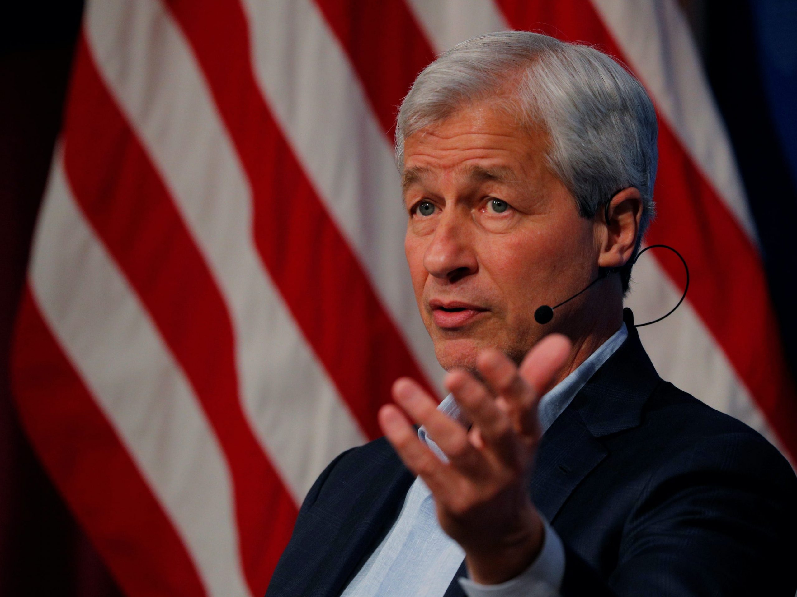 Jamie Dimon, CEO of JPMorgan Chase, speaks about investing in Detroit during a panel discussion at the Kennedy School of Government at Harvard University in Cambridge, Massachusetts, U.S., April 11, 2018.