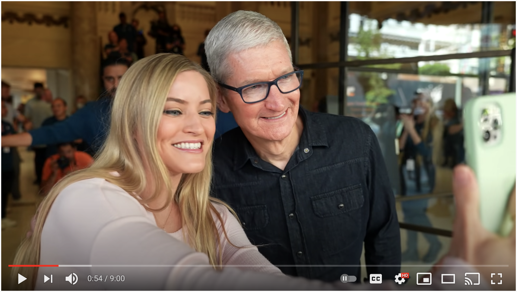 iJustine and Apple CEO Tim Cook