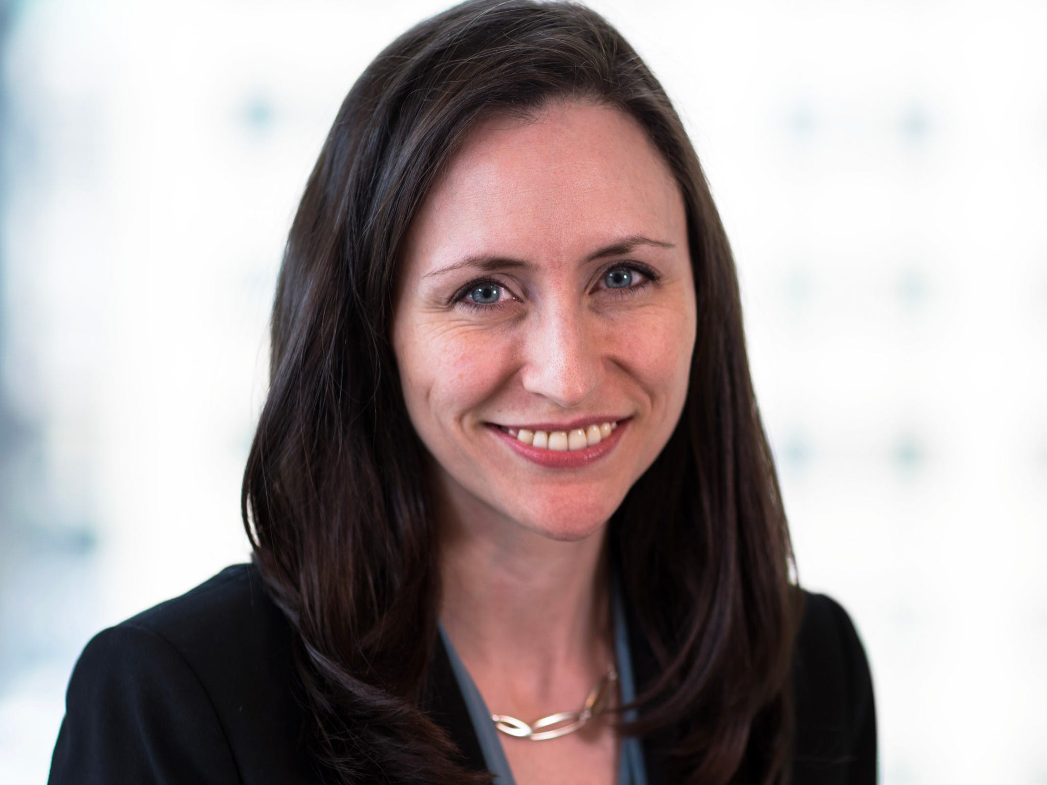 Kristy Karnovsky, FactSet's newly appointed chief product officer, poses in her head shot