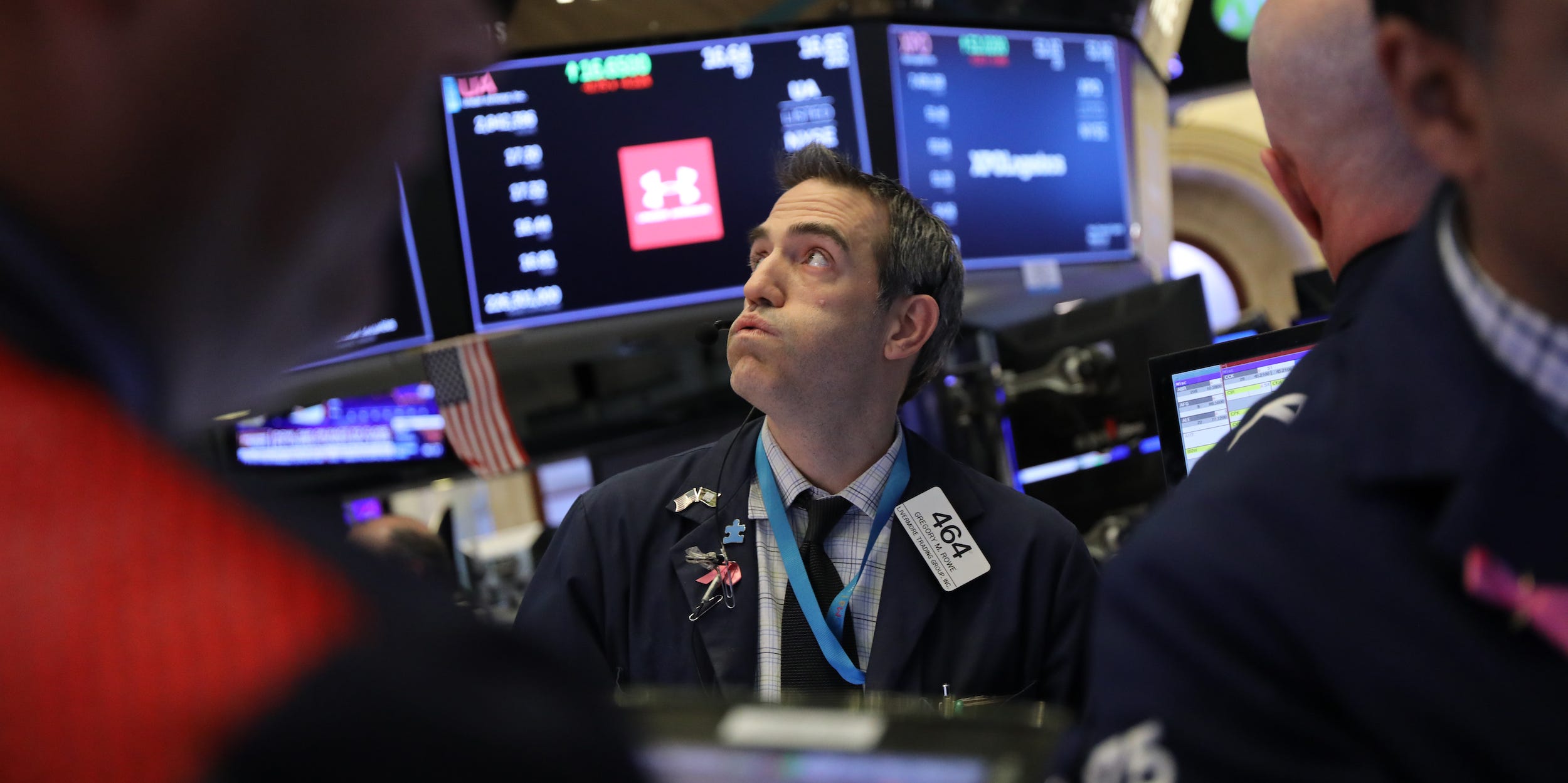 Trader on the floor of the New York Stock Exchange