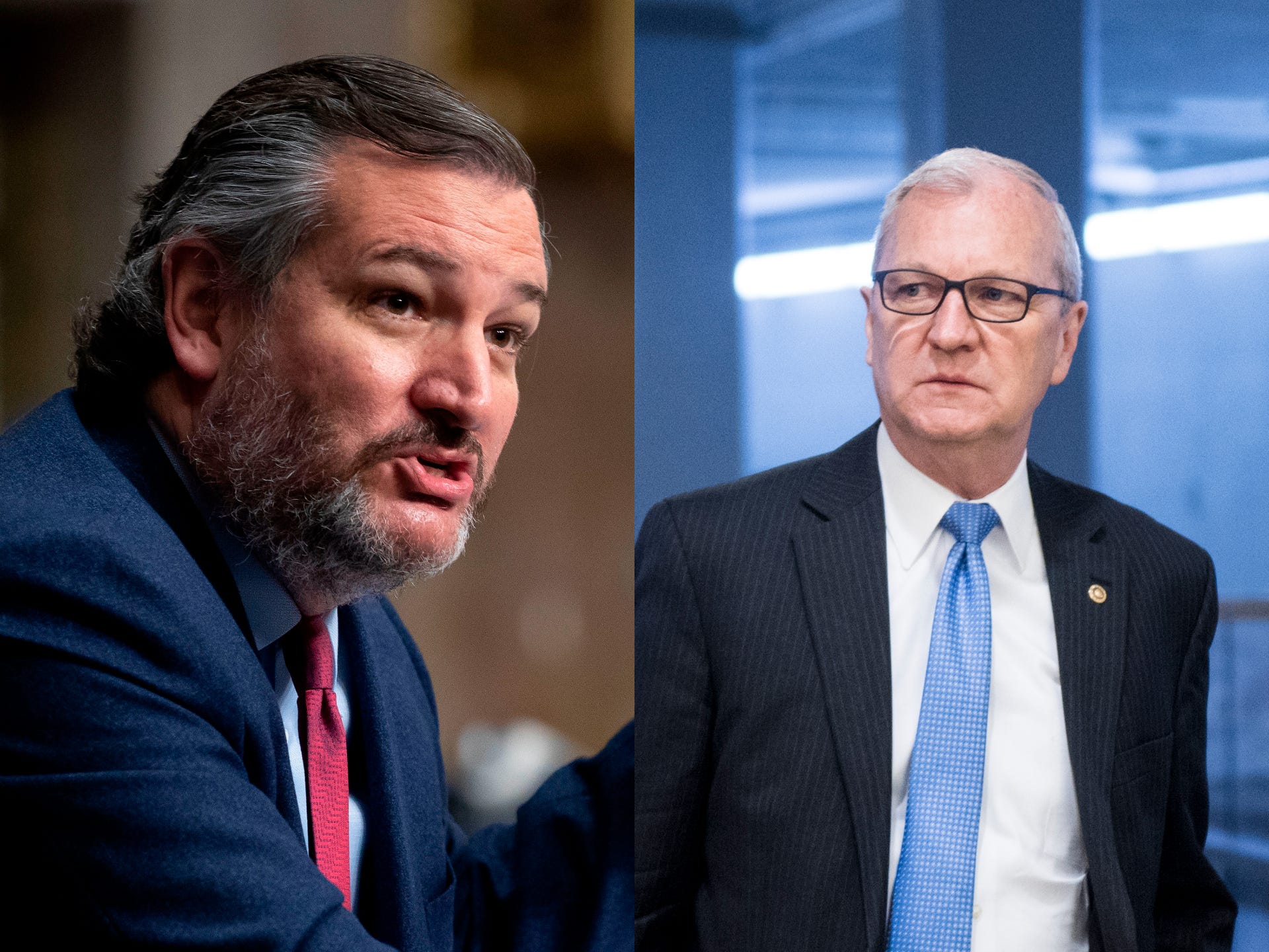 Sen. Ted Cruz, left, and Sen. Kevin Cramer, right.