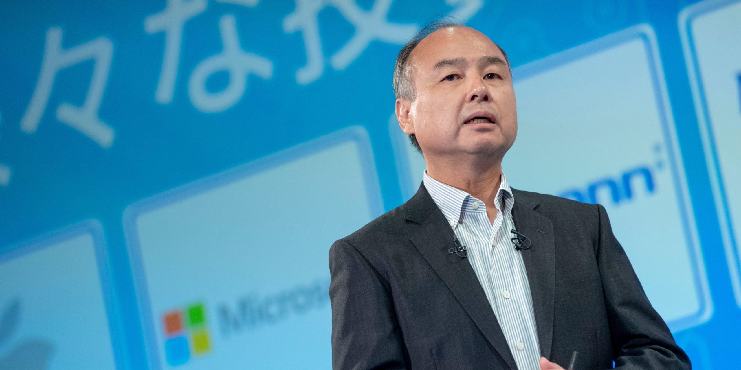 Masayoshi Son, chairman and chief executive officer of SoftBank Group Corp., speaks during a news conference in Tokyo, Japan, on Wednesday, Aug. 7, 2019.