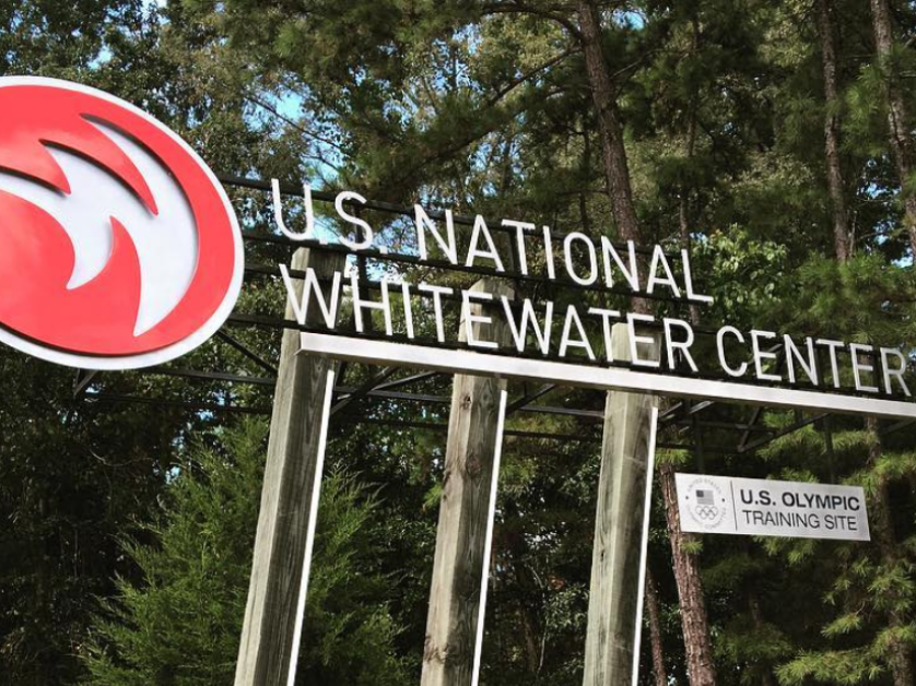 sign for us national whitewater center charlotte north carolina