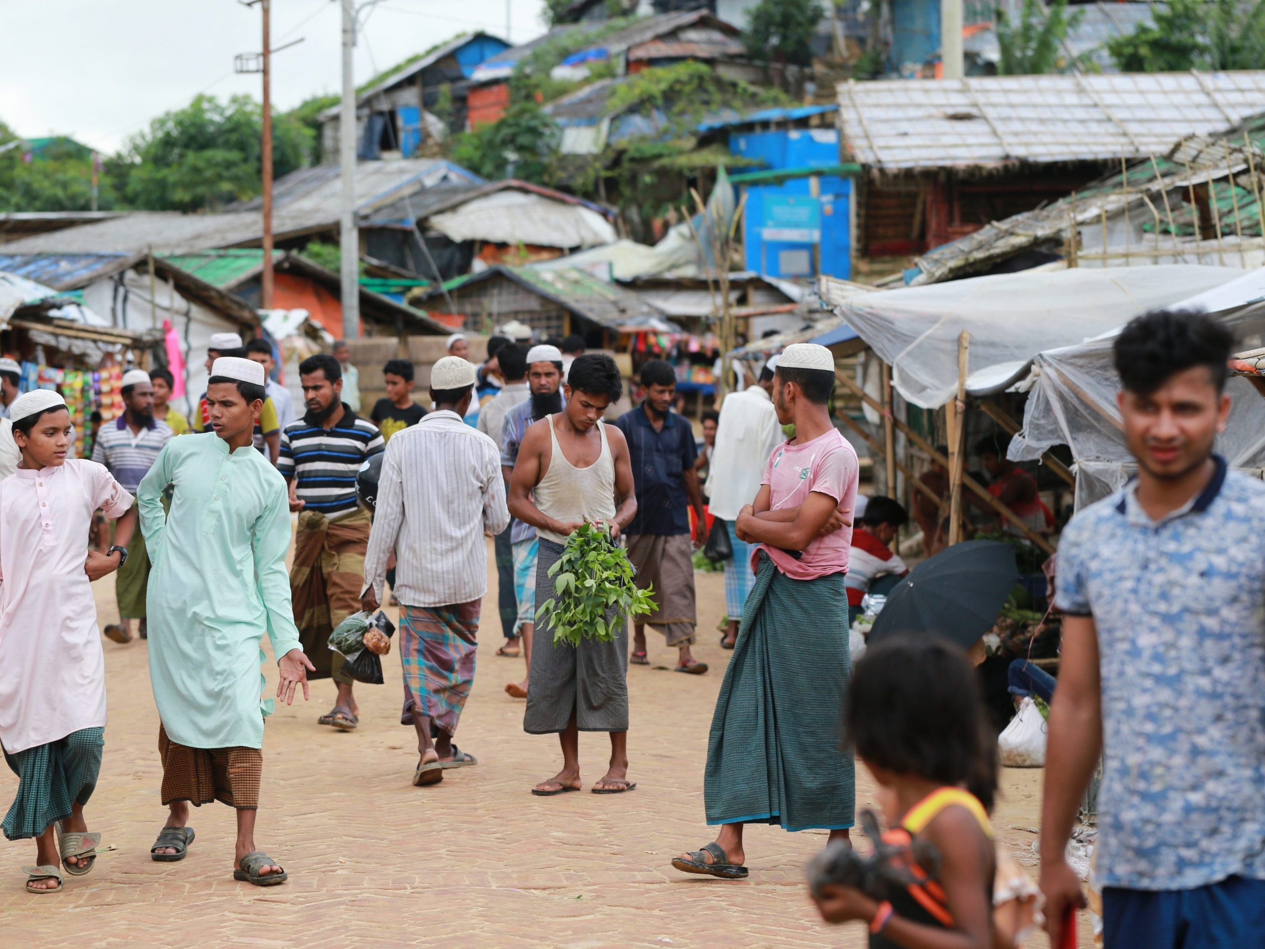 Rohingya people are seen at Jamtoli camp in Ukhia, Coxs Bazar, Bangladesh on August 23, 2020