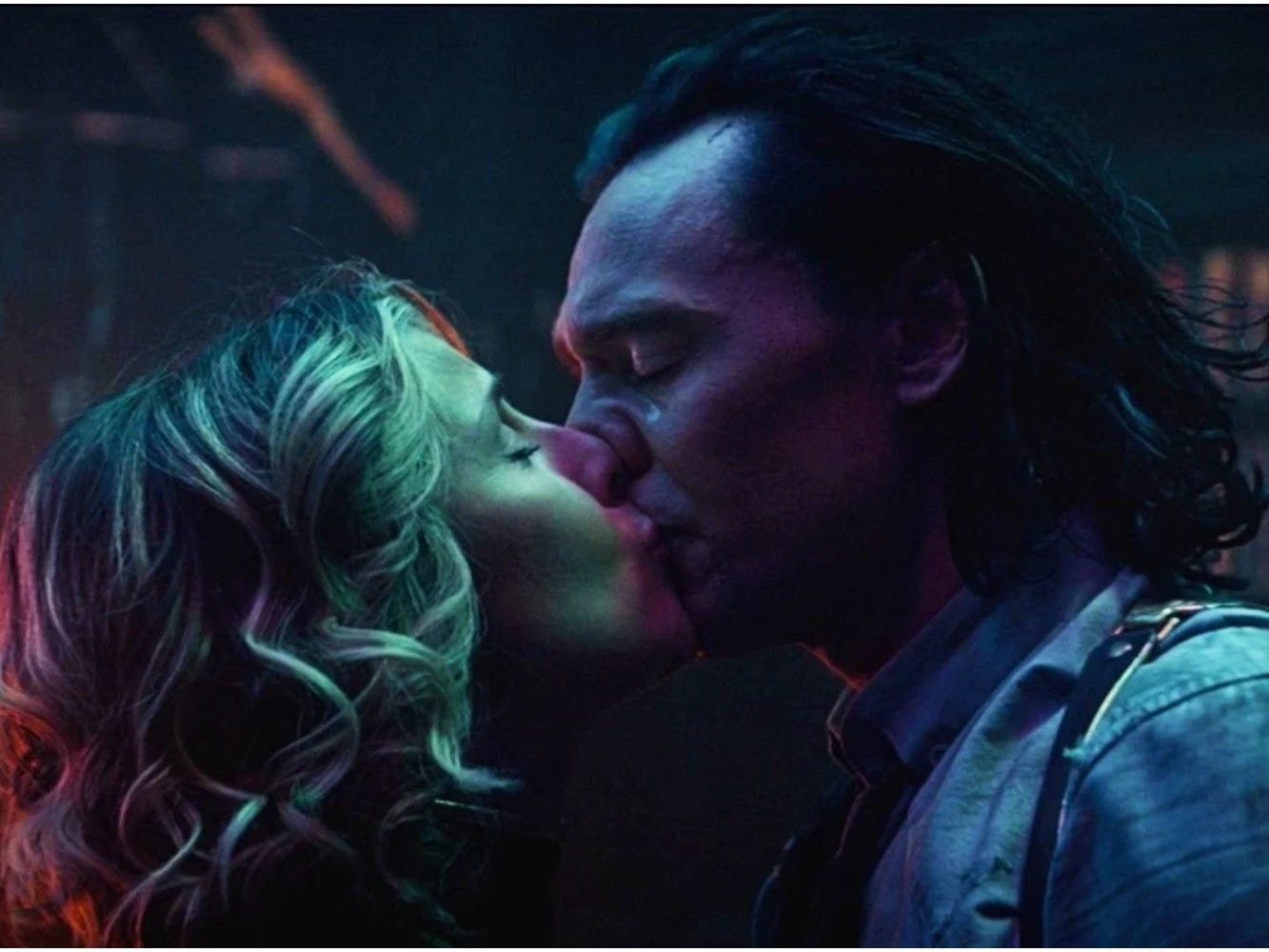 Sylvie and Loki kiss
