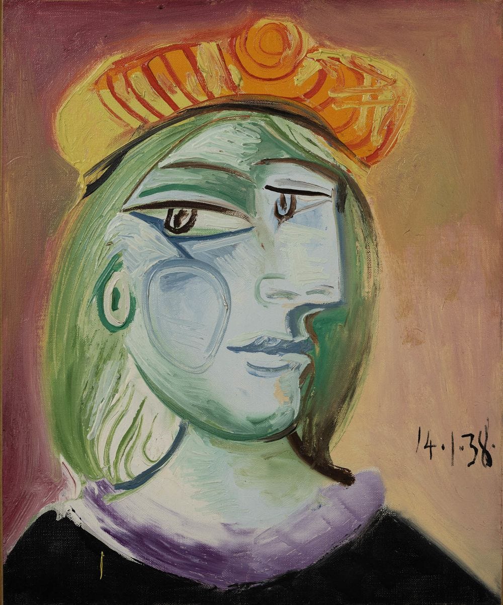 Picasso’s Femme au Béret Rouge-Orange (1938