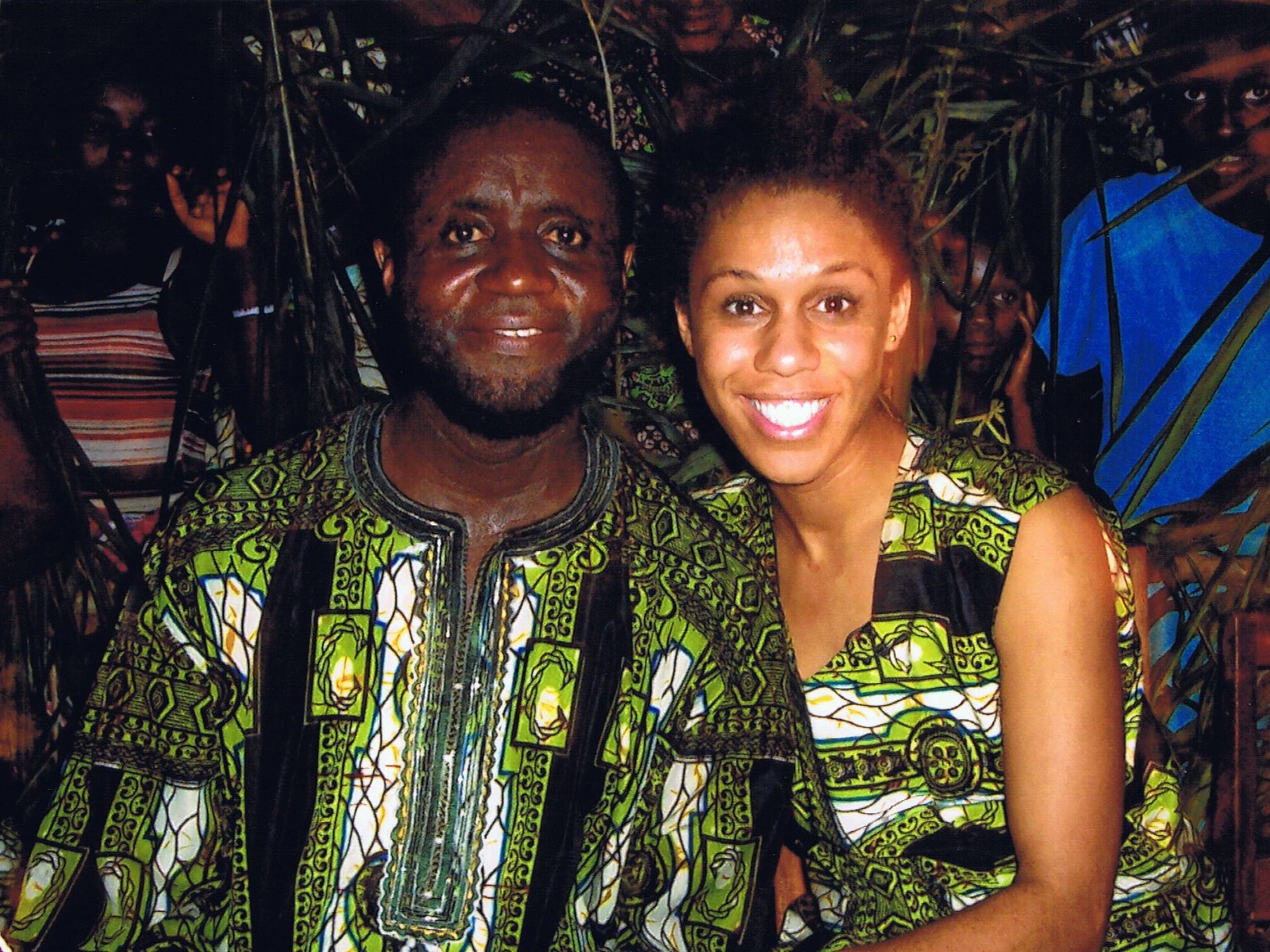 Picture of Princess Sarah Culberson and her biological father, Joseph Joseph Konia Kposowa, of Bumpe, Sierra Leone.