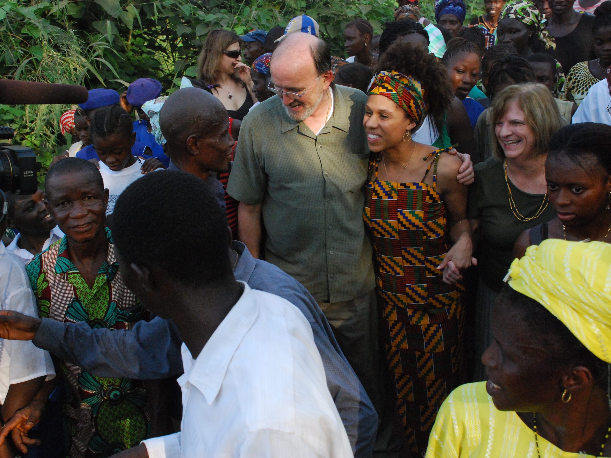 Sarah Culberson and her father, Jim Culberson, arriving to Sierra Leone to meet her biological father.