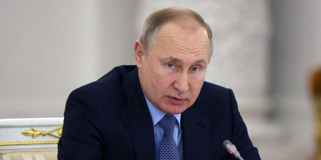 Russian President Vladimir Putin speaks during the State Council's meeting at Grand Kremlin Palace on December 26, 2019 in Moscow, Russia.