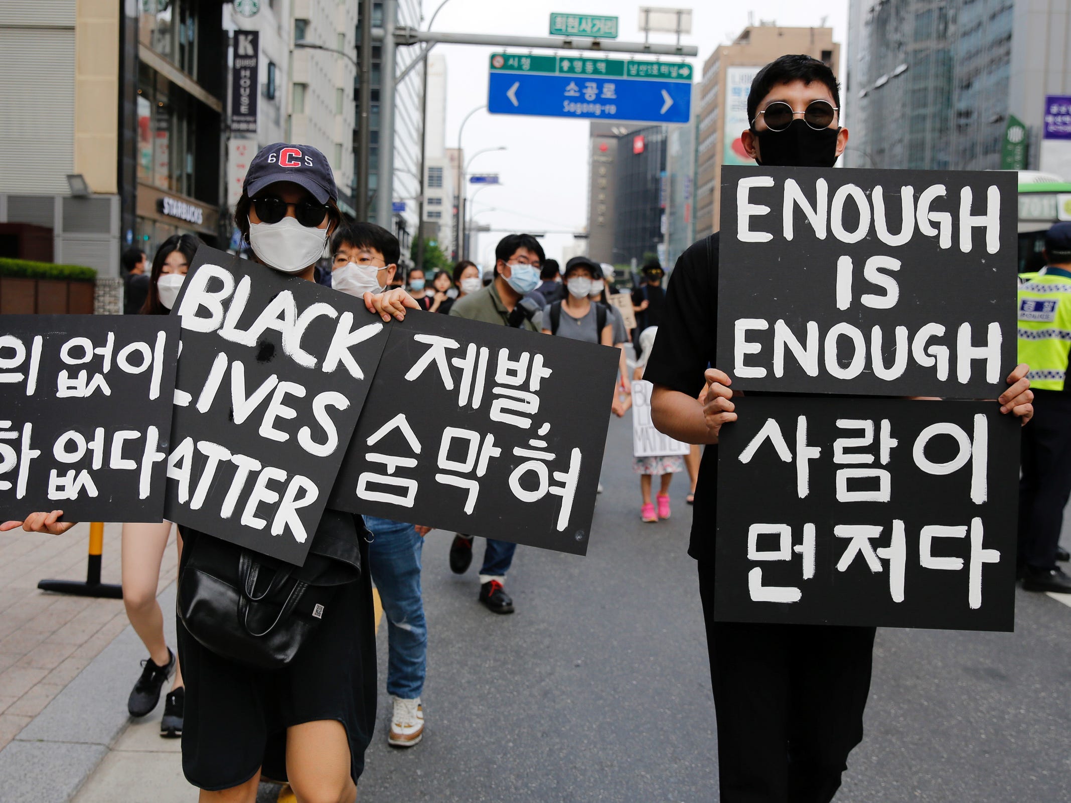 BLM Black Lives Matter protests south korea
