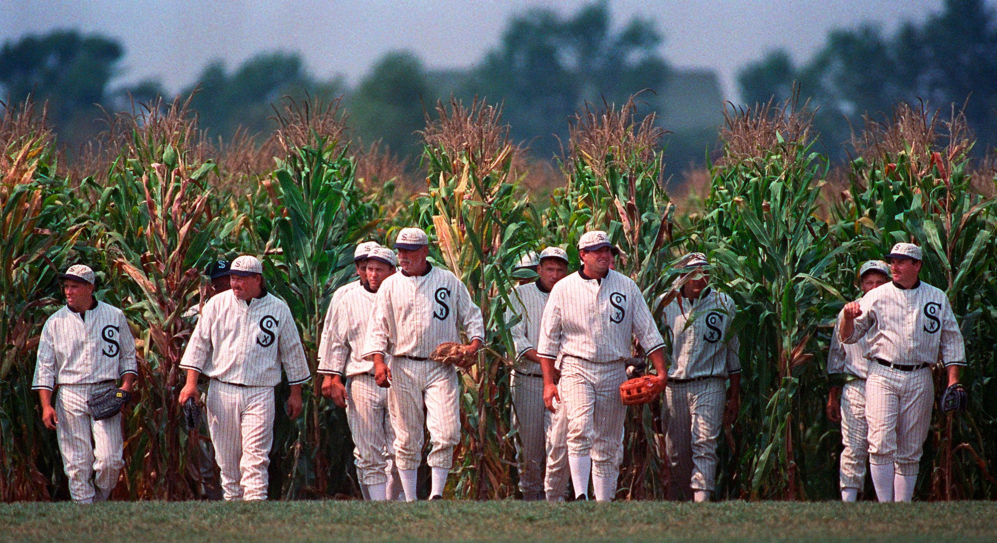 The 1919 Chicago White Sox enter the Field of Dreams