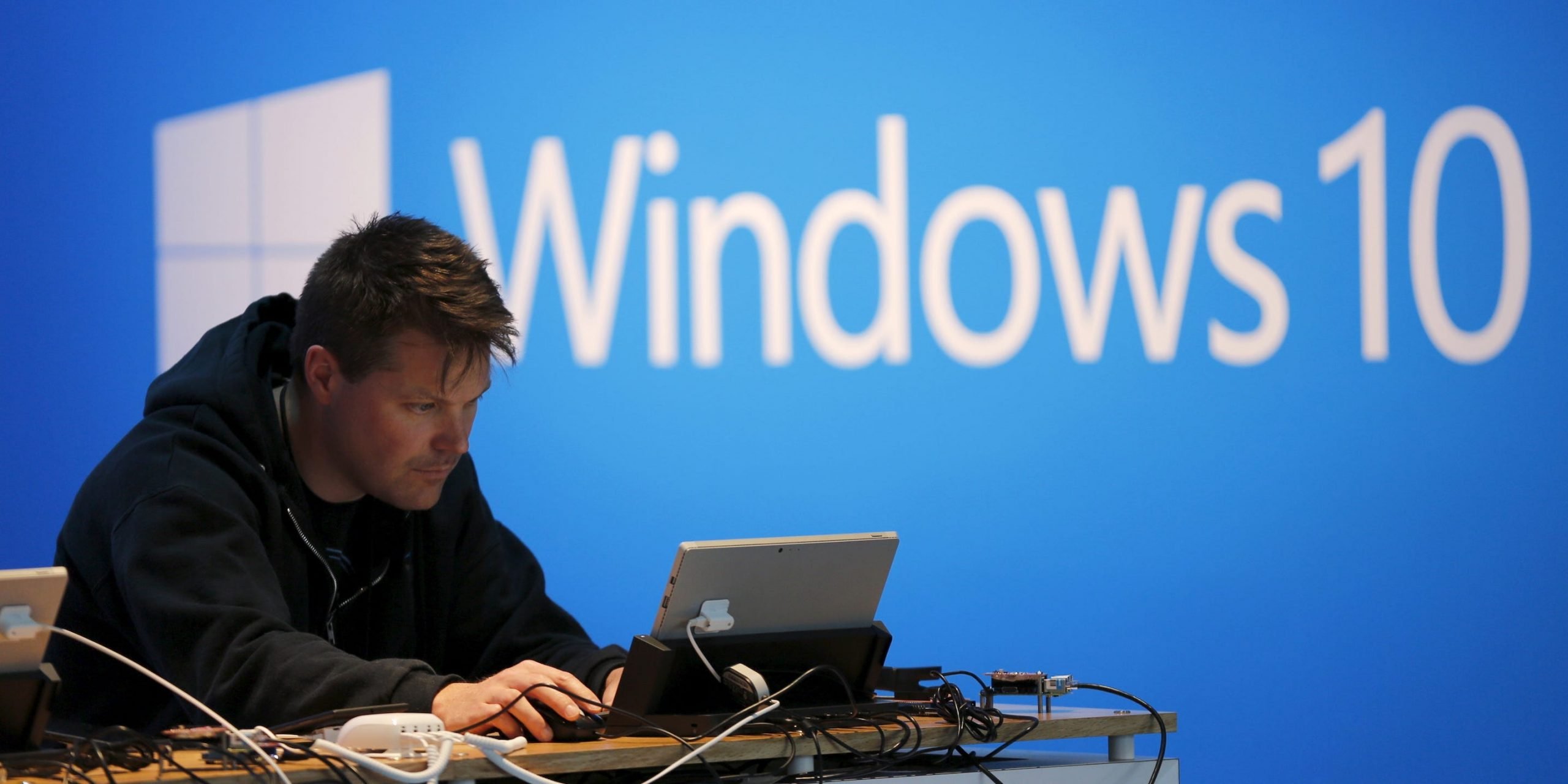 Man on Windows Computer