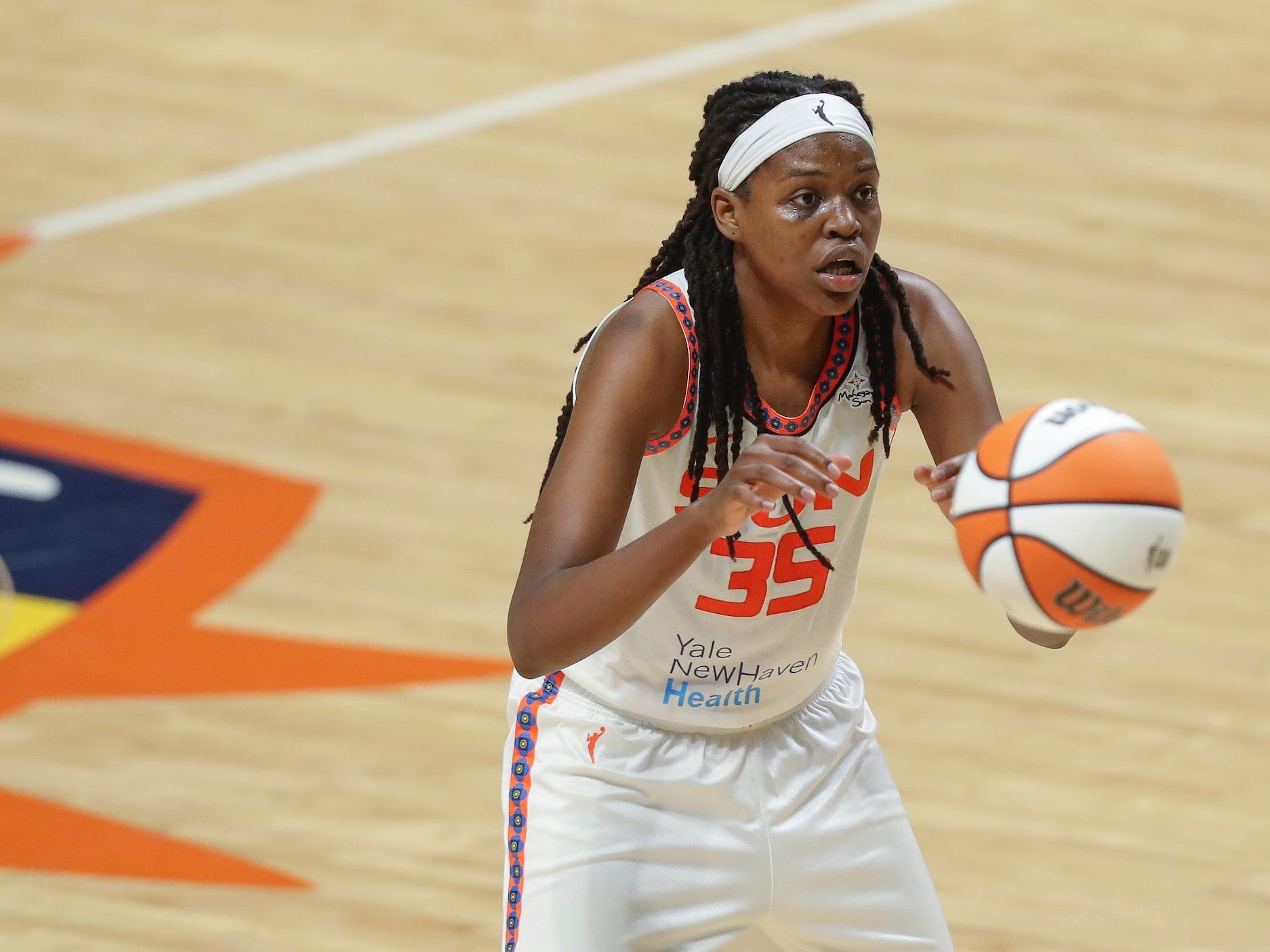 Connecticut Sun star Jonquel Jones.