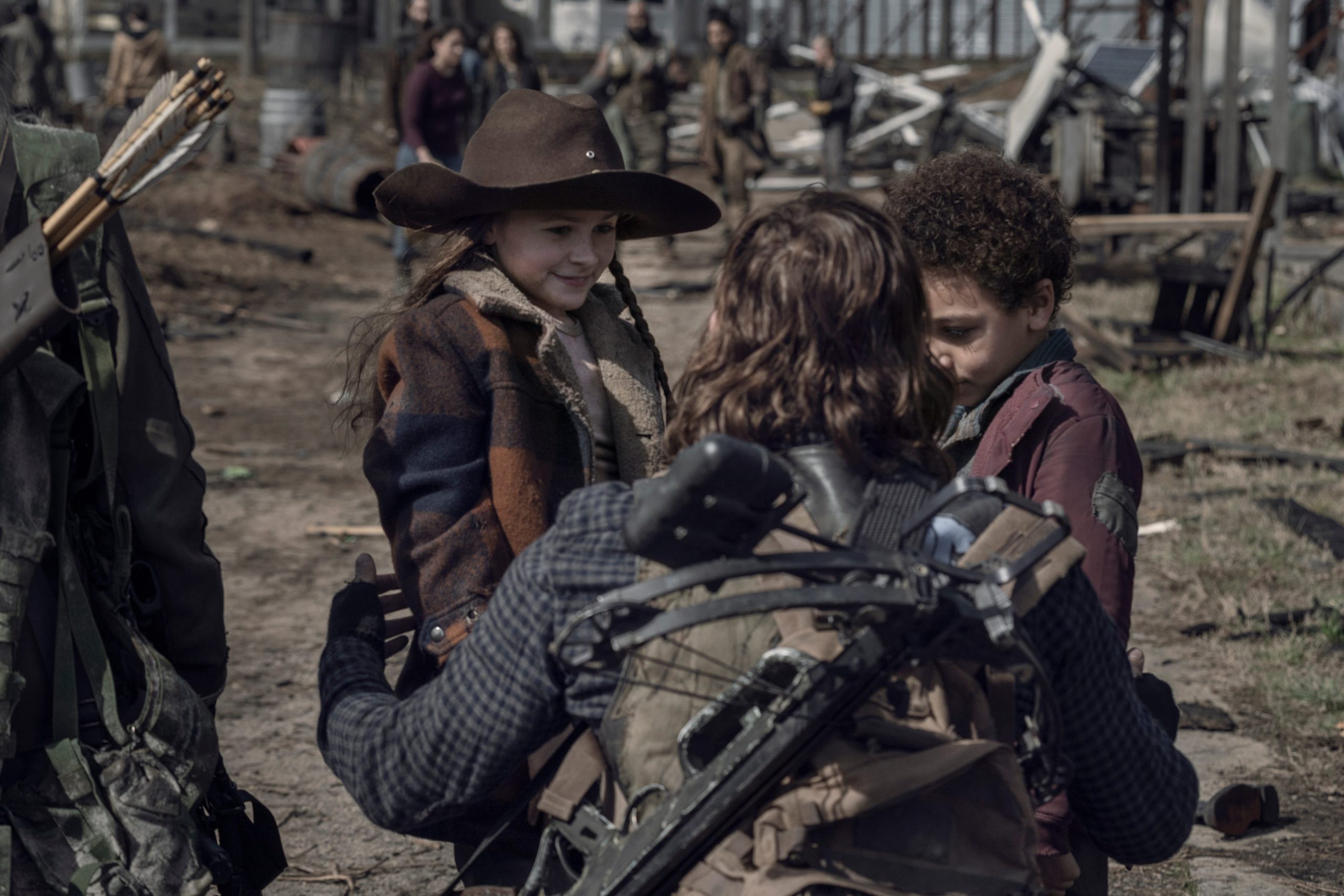 Daryl, Judith, and RJ on TWD 1101