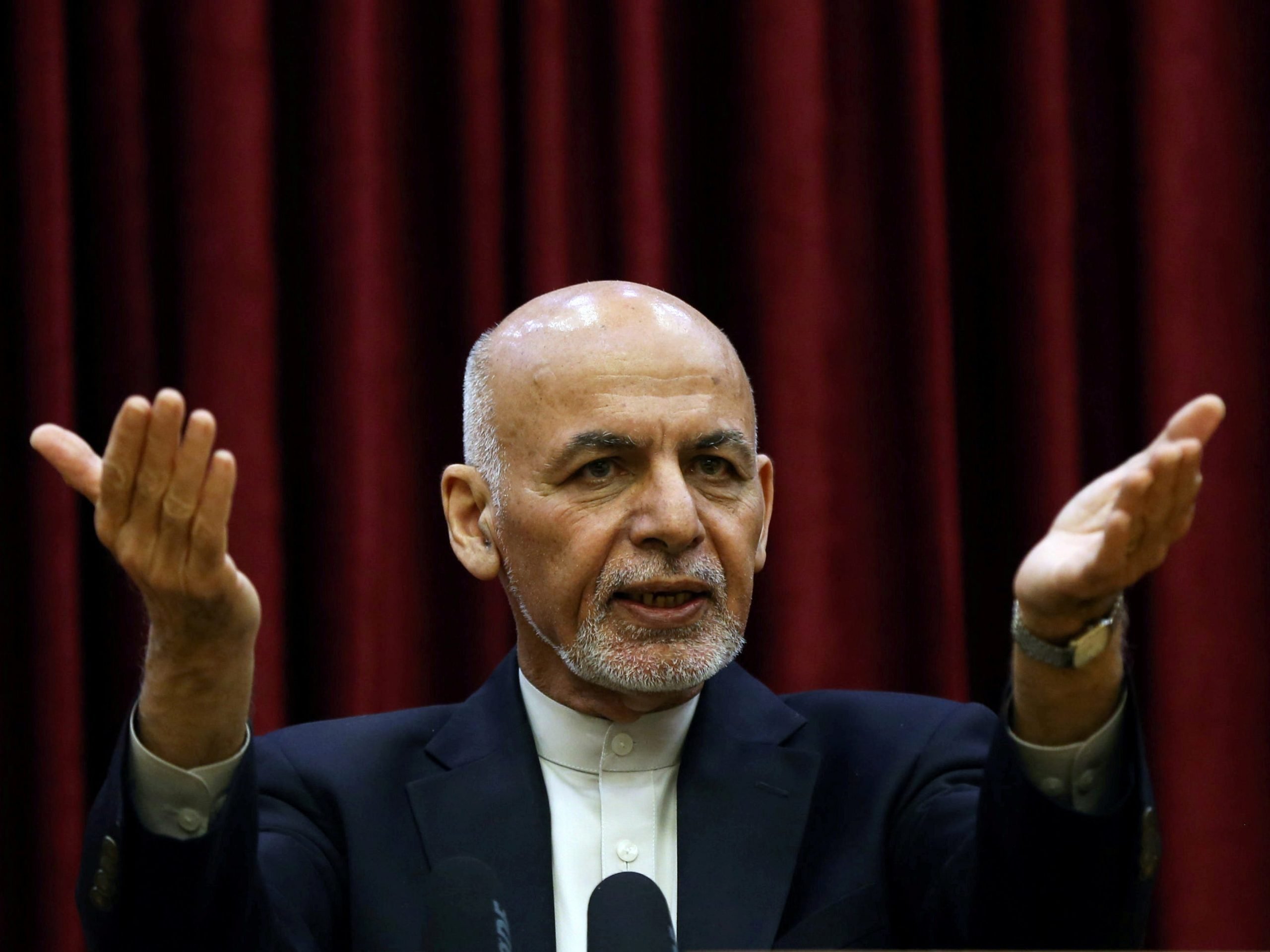 FILE PHOTO: Afghanistan's President Ashraf Ghani speaks during a news conference in Kabul, Afghanistan March 1, 2020.  REUTERS/Omar Sobhani