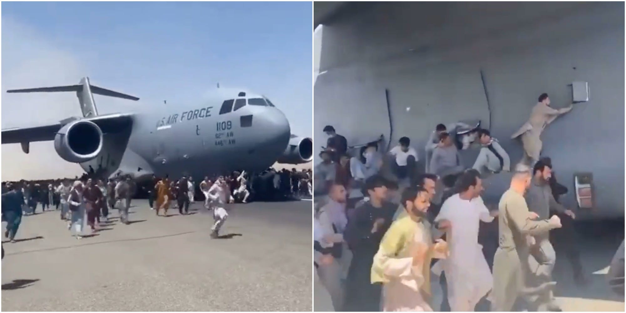 Afghans swamp US Air Force plane