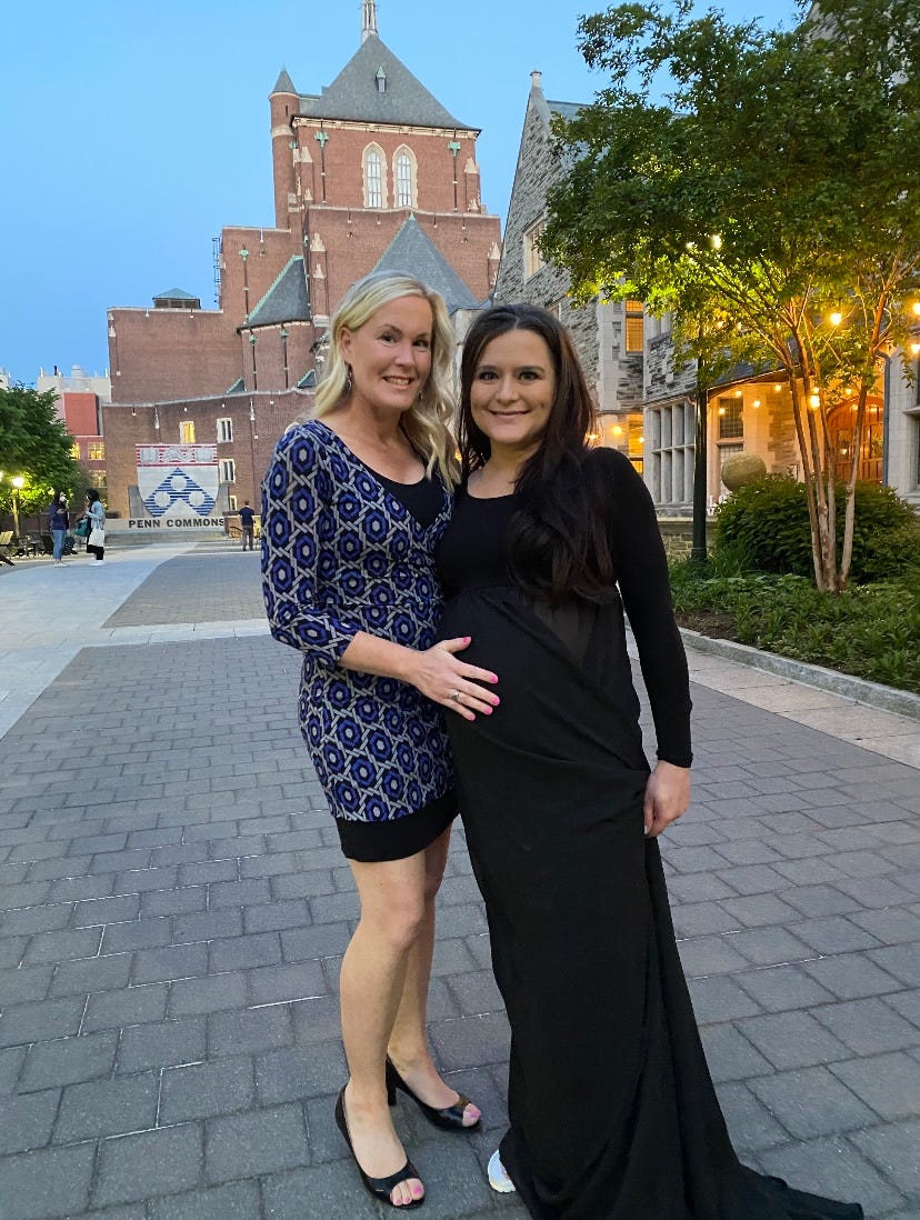 Chelsea Jovanovich (right) with Cheryl Urban (left) meeting for the first time.