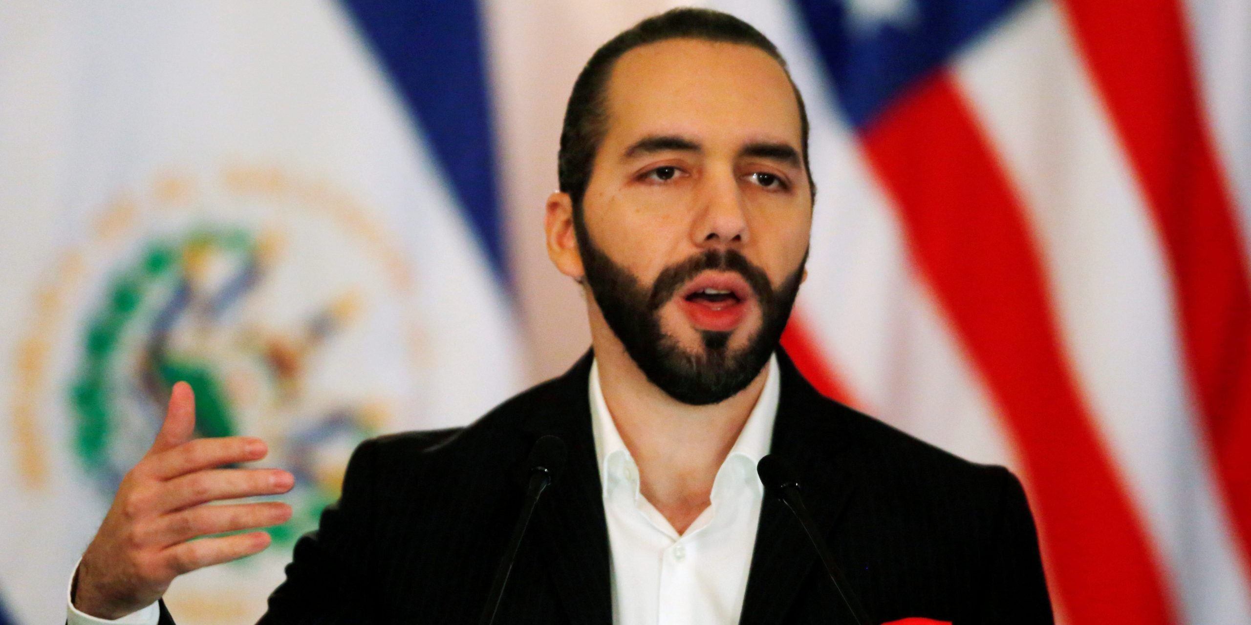 FILE PHOTO: El Salvador's President Nayib Bukele speaks during a news conference in San Salvador, El Salvador August 28, 2019. REUTERS/Jose Cabezas