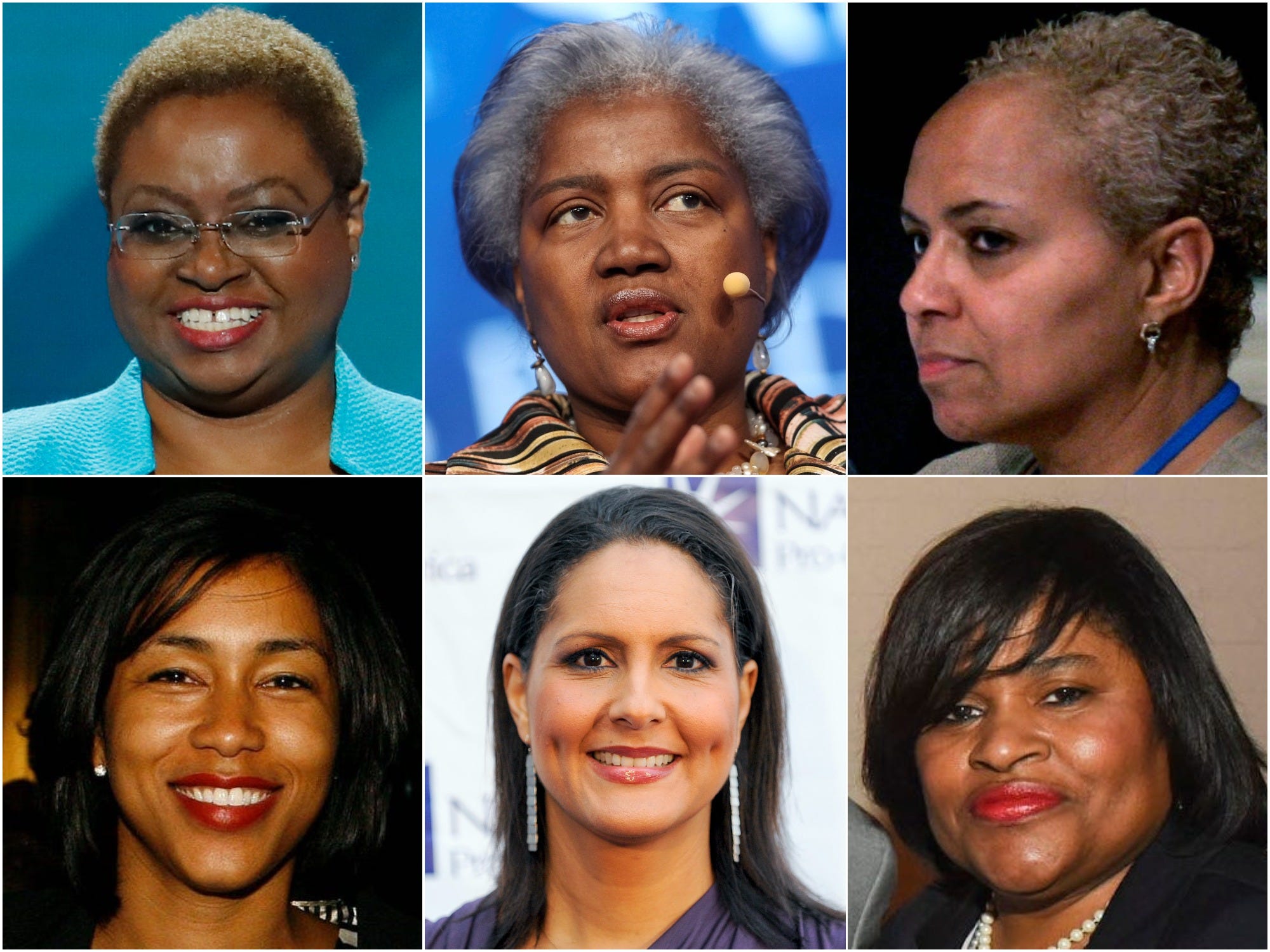 Leah Daughtry, Donna Brazile, Tina Flournoy, Minyon Moore, Karen Finney, and Ashley Etienne.