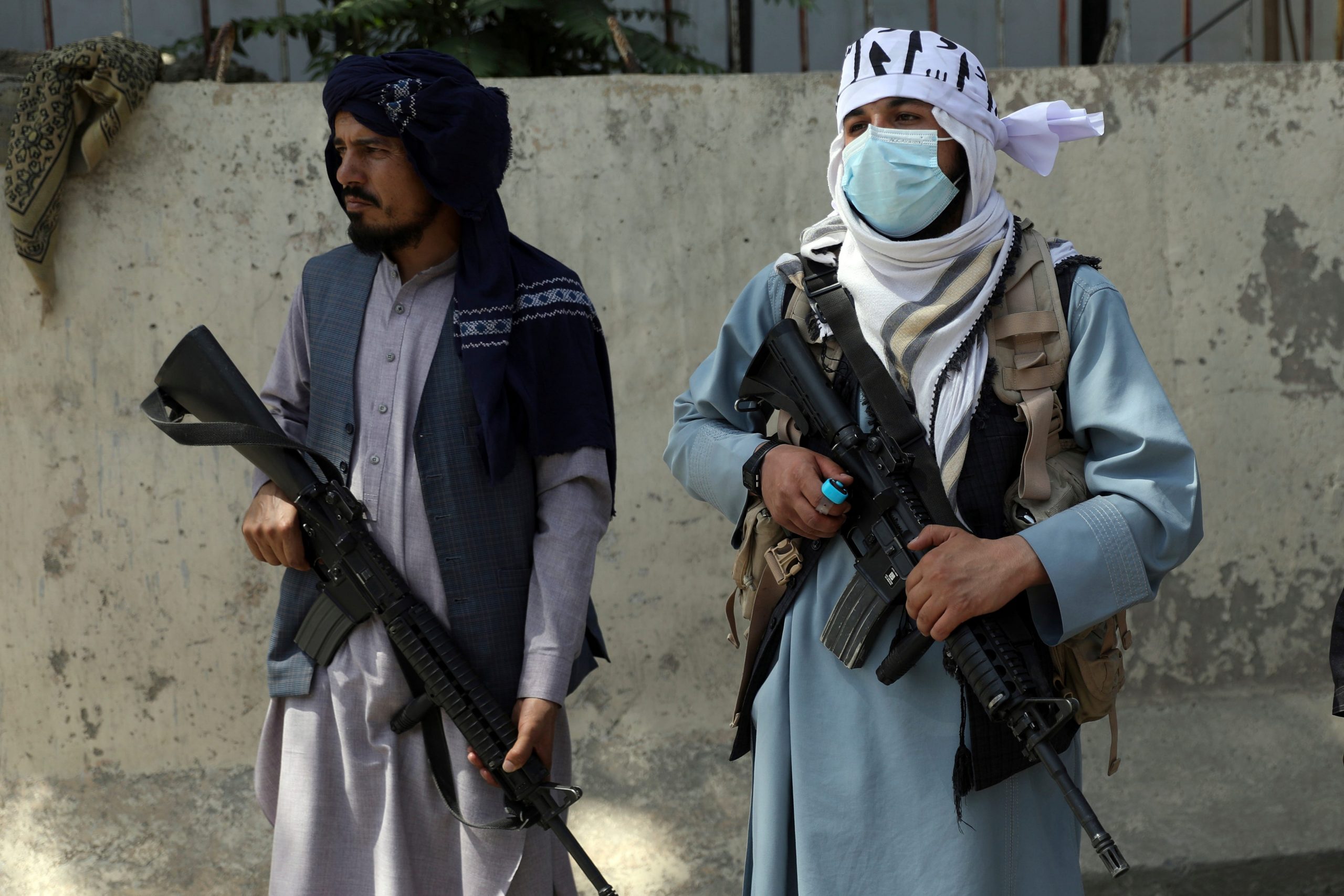 Taliban holding guns in Afghanistan