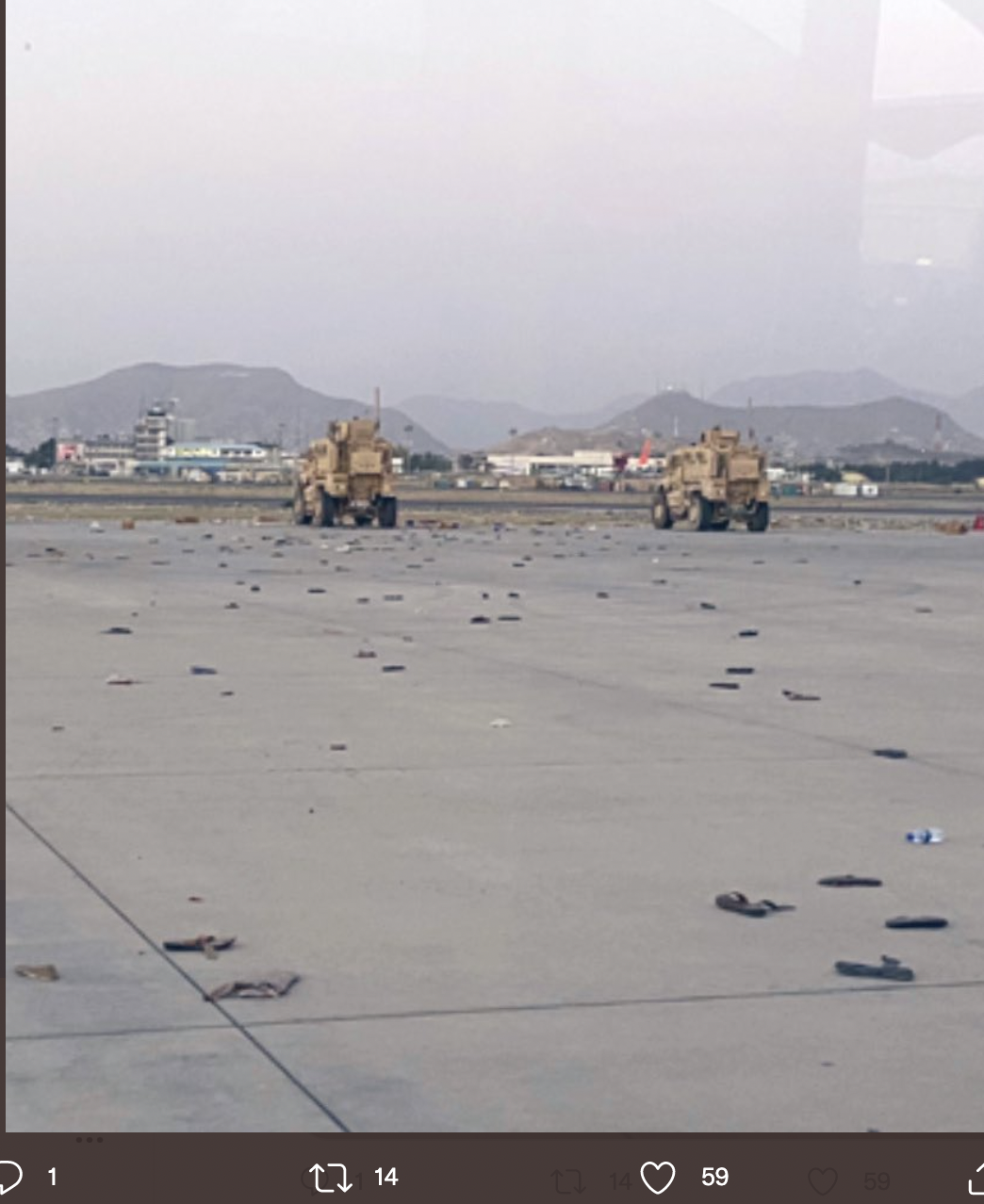 Screenshot Twitter Afghan airport