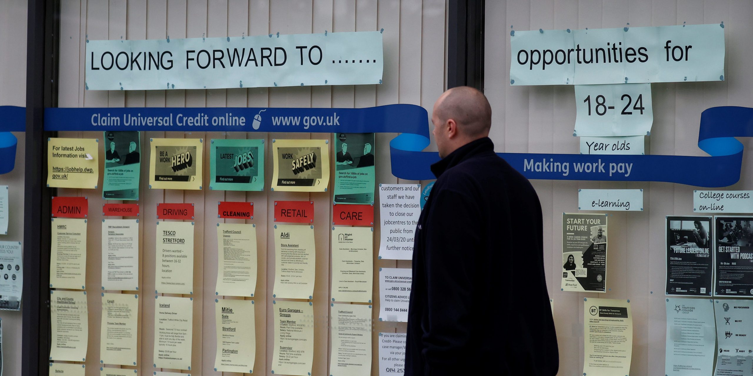UK unemployment hiring coronavirus labor shortage labour shortages
