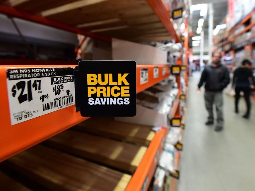 home depot shelves empty
