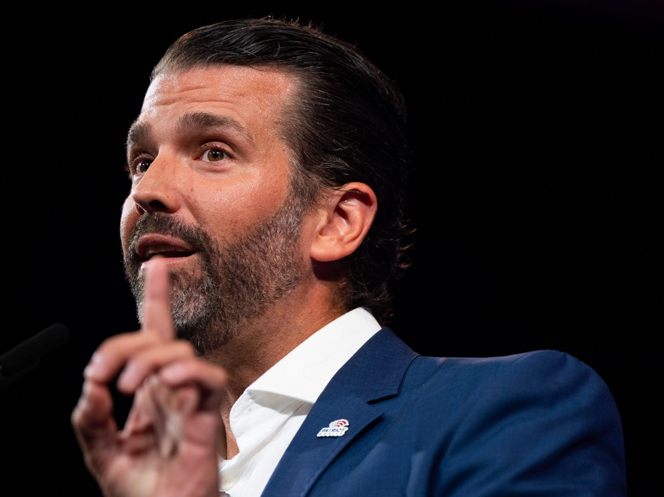 Donald Trump Jr. speaks during the Conservative Political Action Conference (CPAC) in Dallas, TX on July 9, 2021.