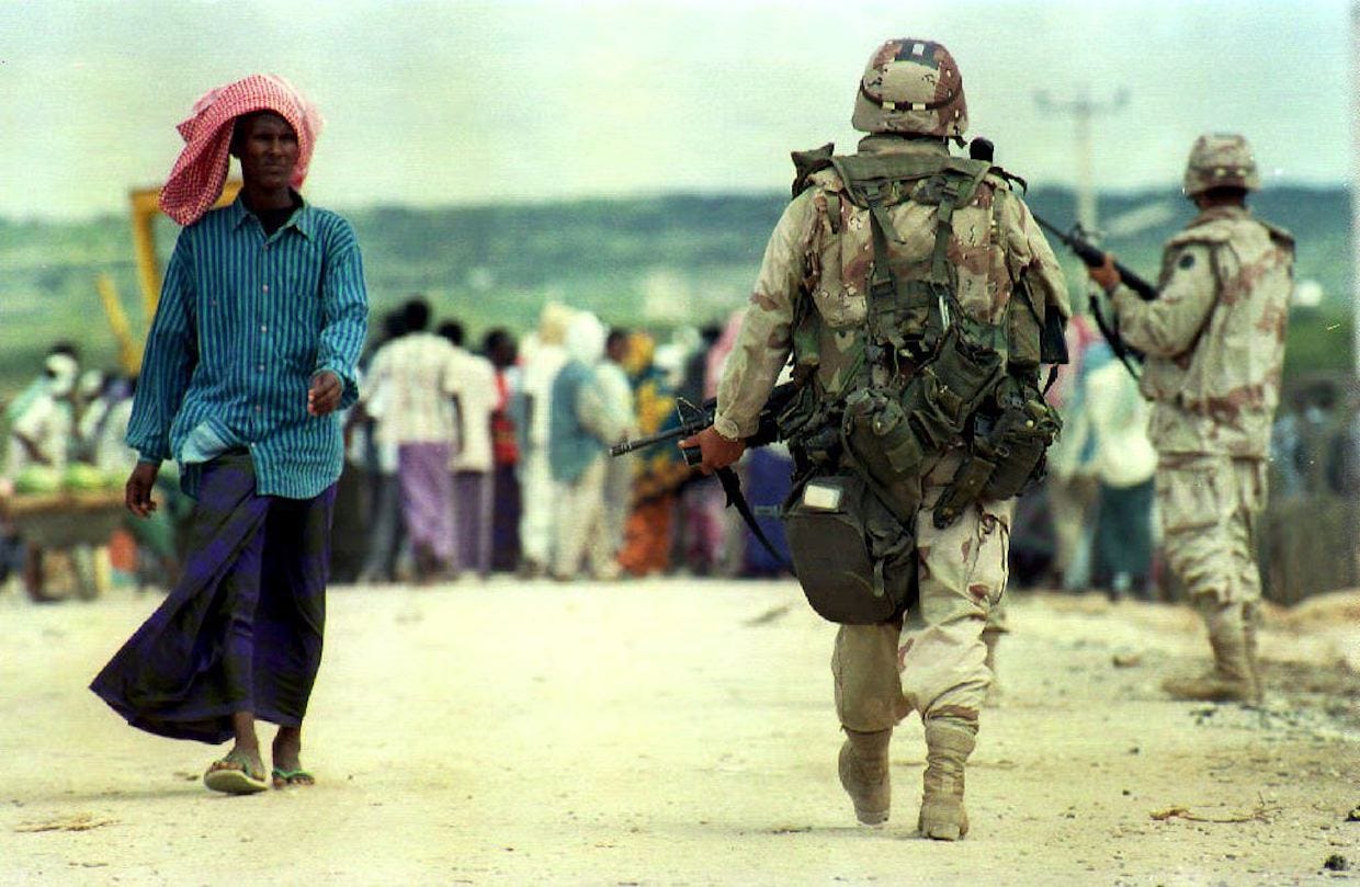 US Army soldier in Mogadishu Somalia