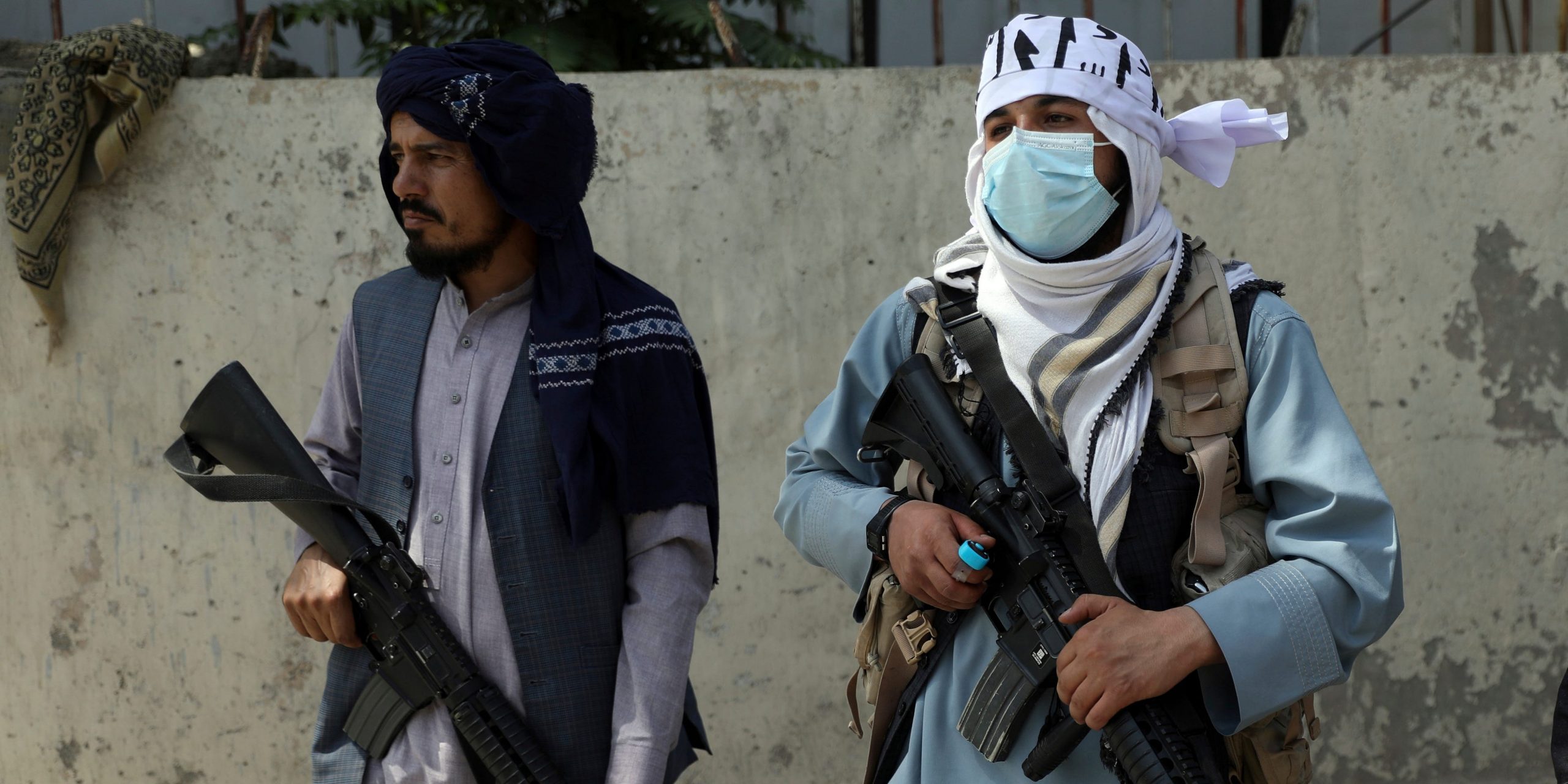 Taliban holding guns in Afghanistan