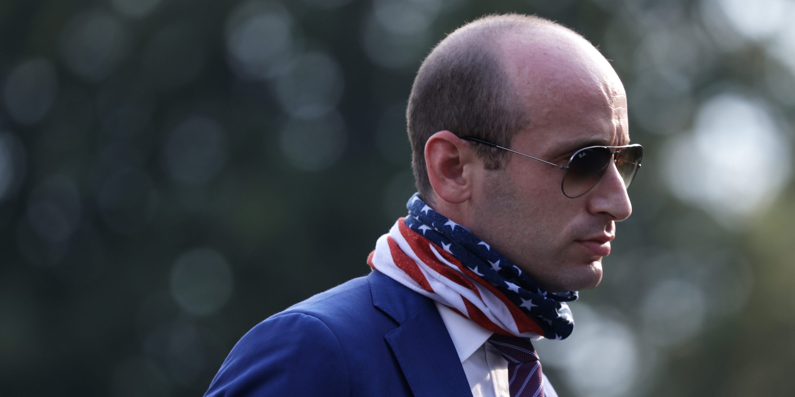 Stephen Miller with flag