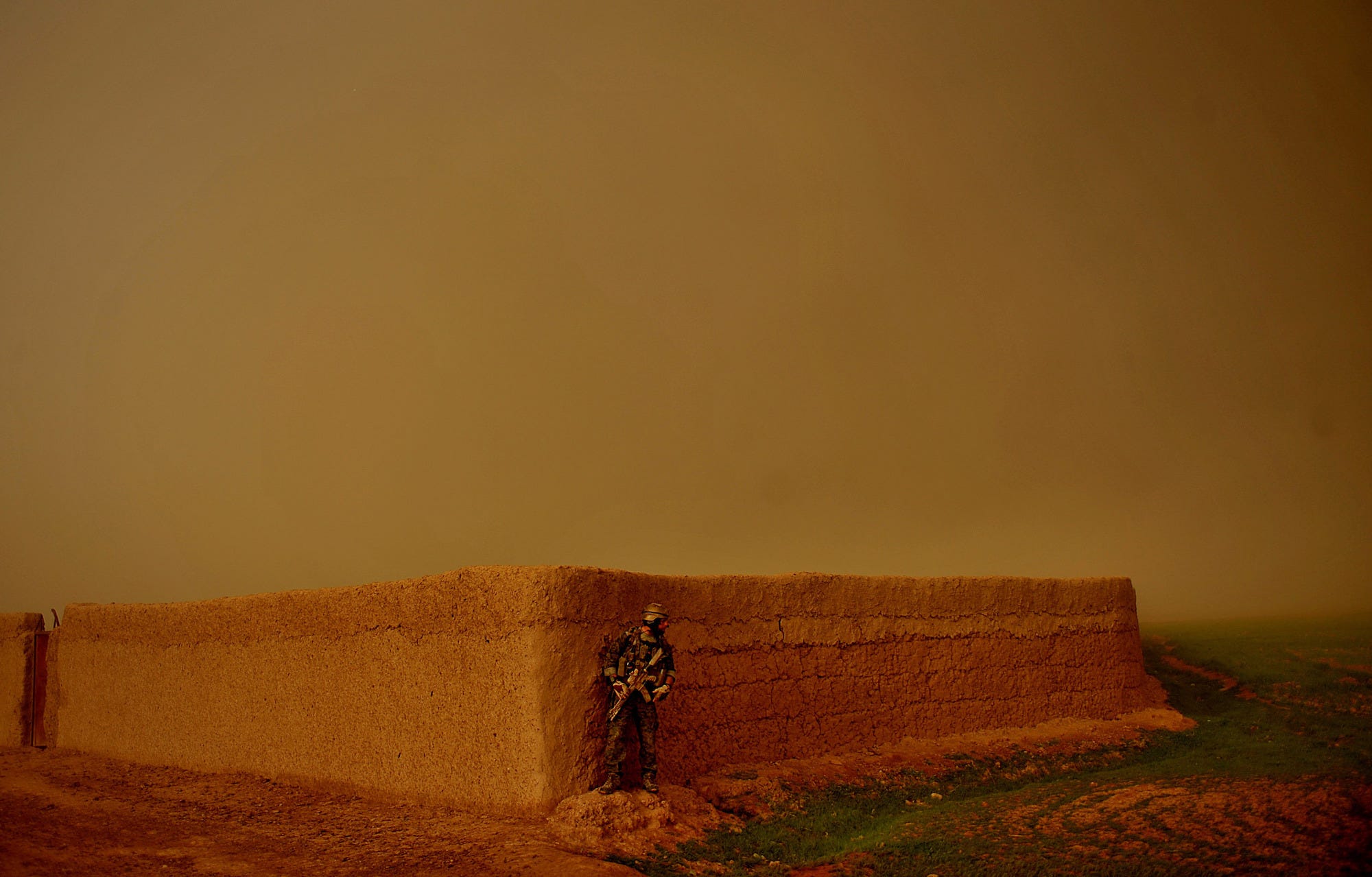 Marine Corps Special Operations Command marine sandstorm in Afghanistan