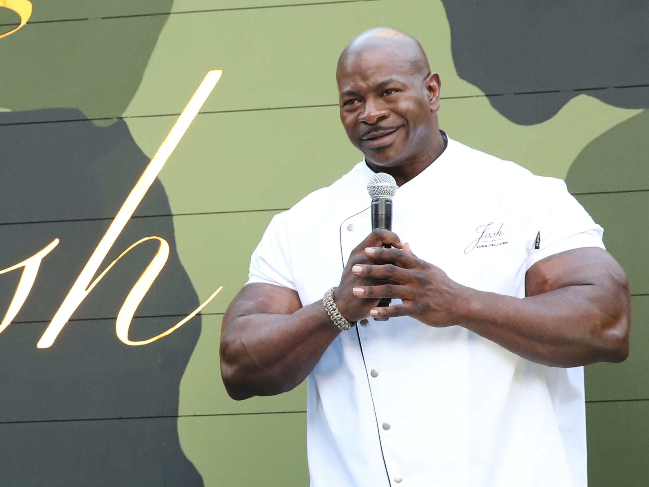 chef andre rush at a 2019 event with josh cellars