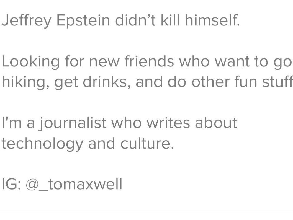 Dating app clinic Tom Maxwell