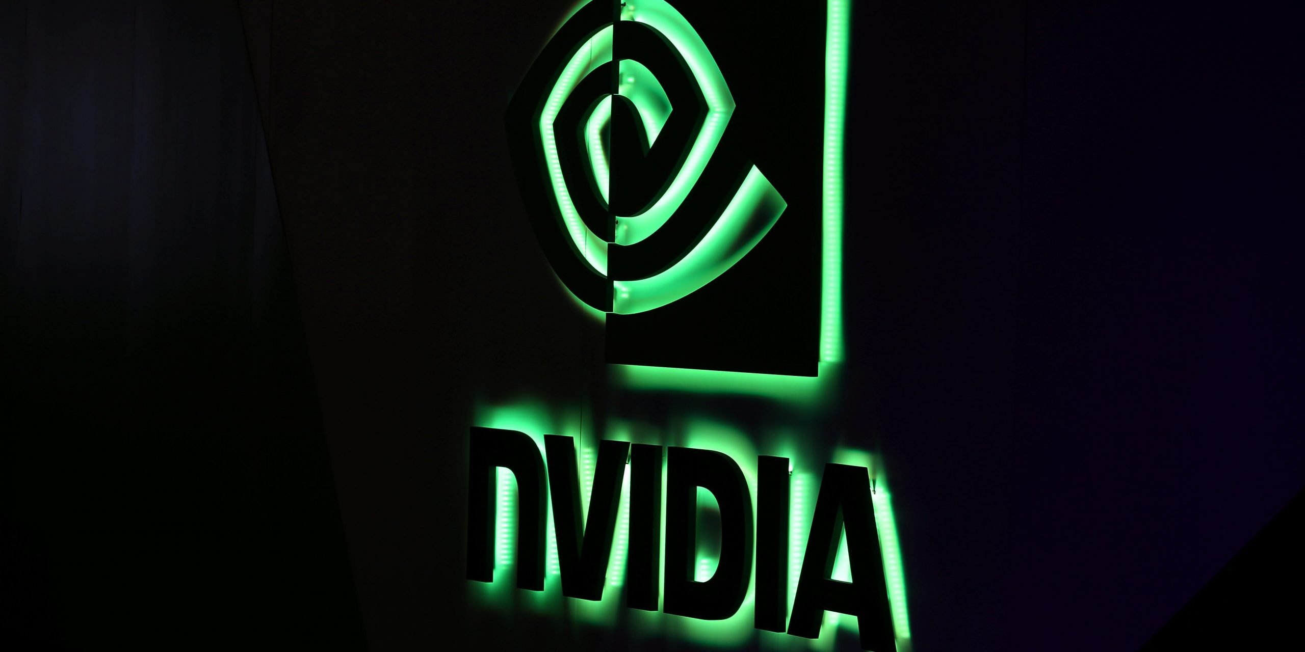 FILE PHOTO: A NVIDIA logo is shown at SIGGRAPH 2017 in Los Angeles, California, U.S. July 31, 2017.  REUTERS/Mike Blake