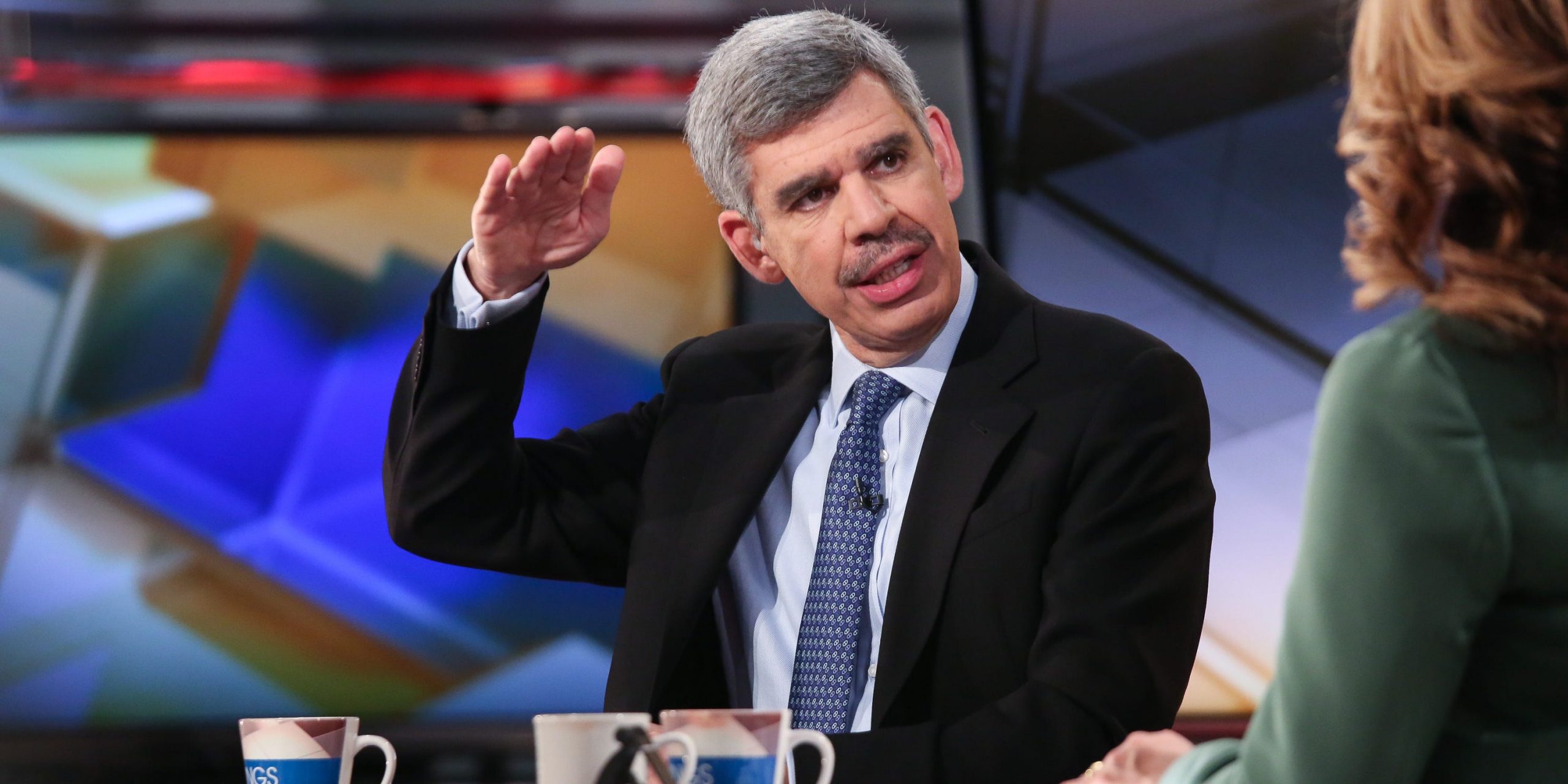 Mohamed El-Erian, Chief Economic Adviser of Allianz appears on a segment of "Mornings With Maria" with Maria Bartiromo on the FOX Business Network at FOX Studios on April 29, 2016 in New York City.