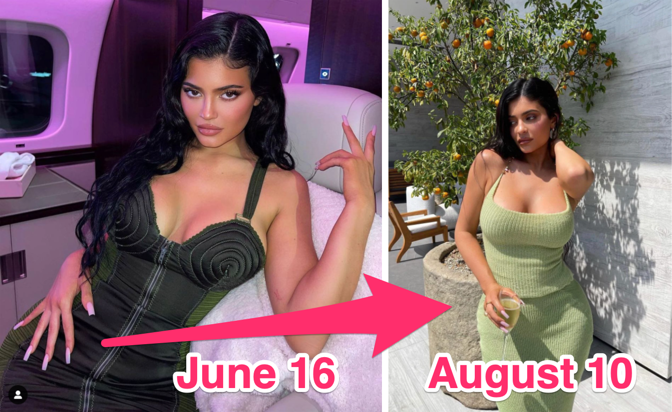 Kylie Jenner's nail artist posted the picture on the left on June 16, while Jenner posted the picture on the right on August 10.