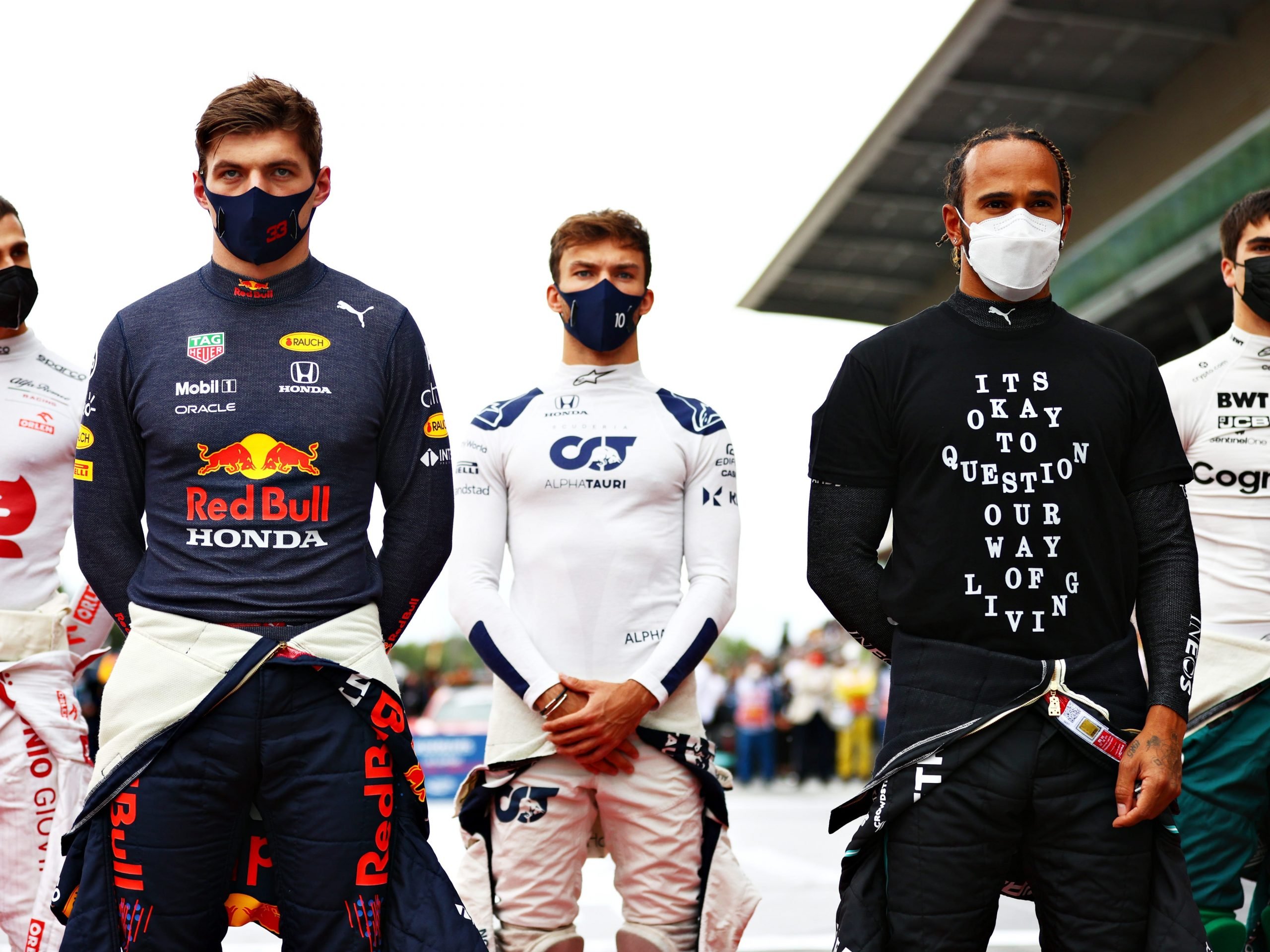 Max Verstappen and Lewis Hamilton